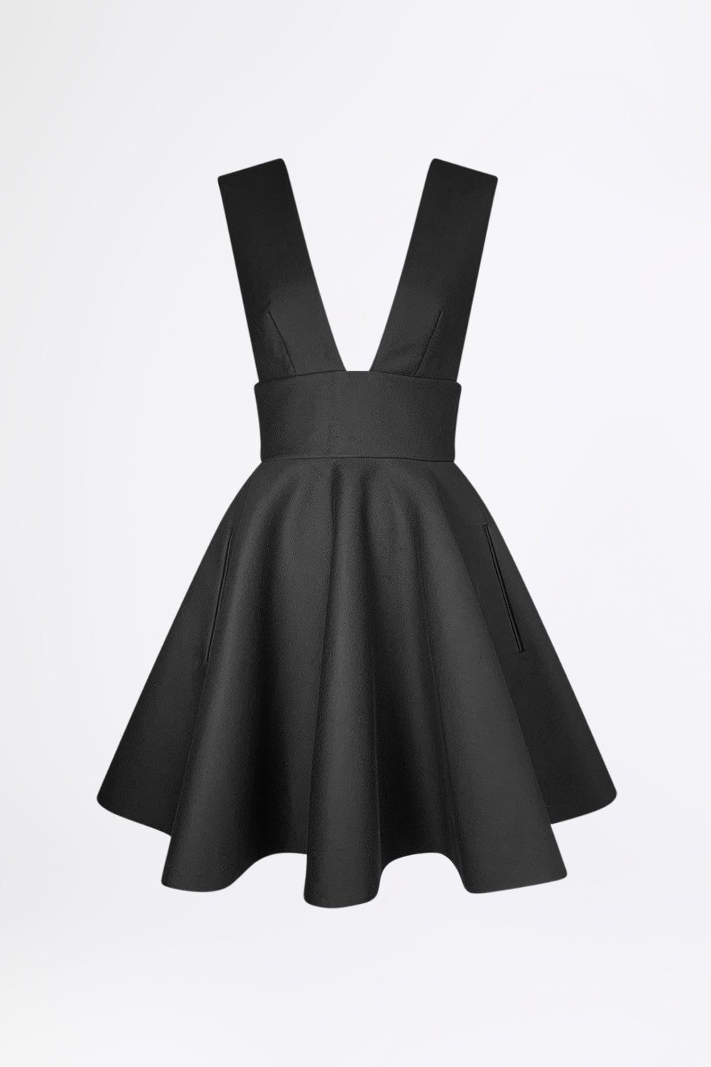 esther-perbandt-shell-mini-kleid-schwarz-baumwolle-taschen image 2
