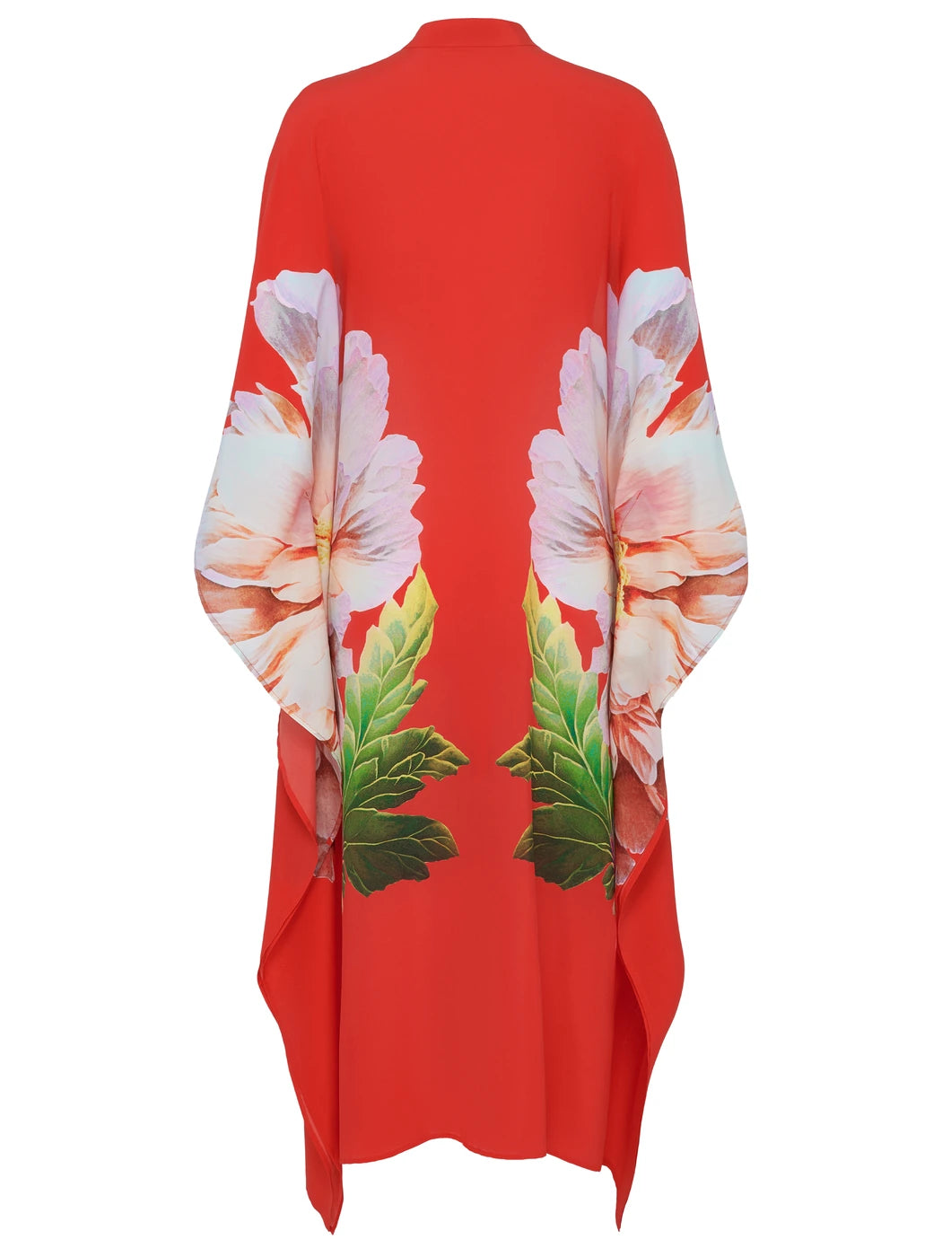 marcel-ostertag-dancing-flowers-kaftan-orange-seide image 2