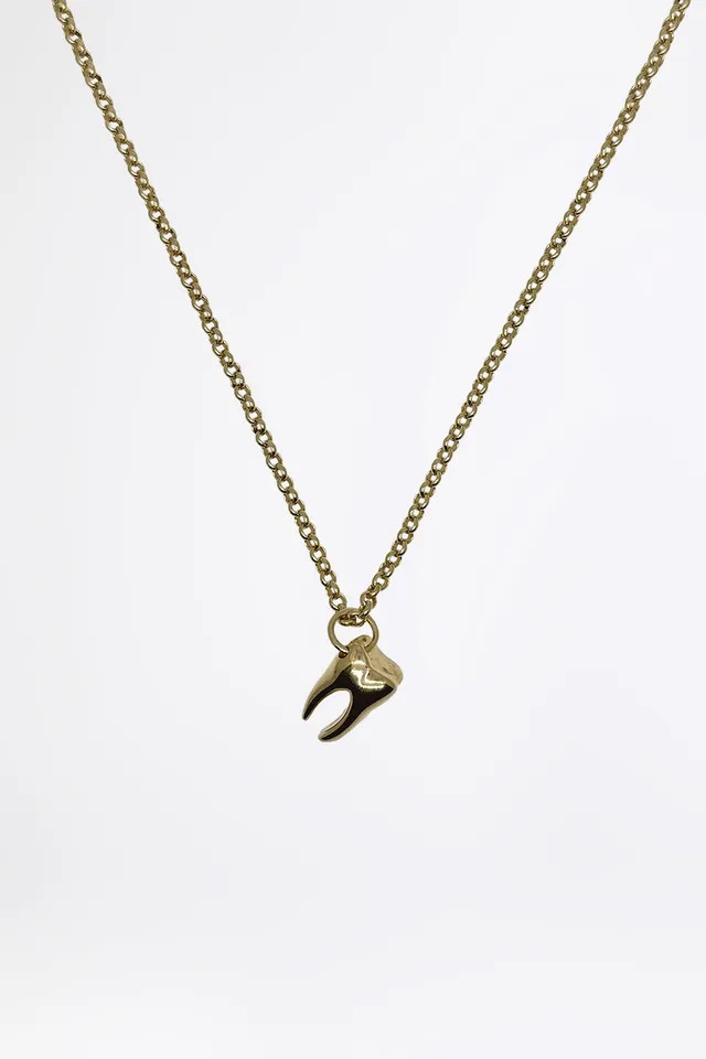 esther-perbandt-tooth-halskette-gold-90cm image 1