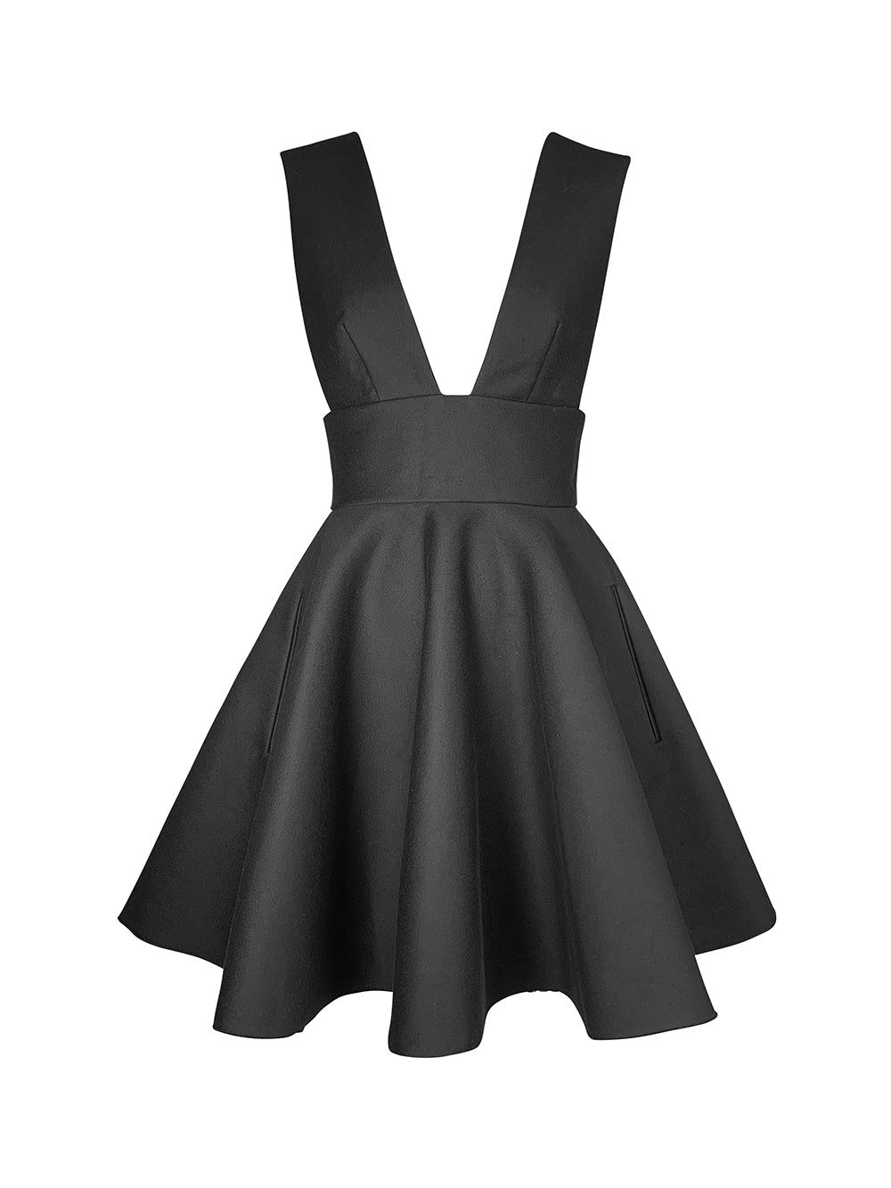 esther-perbandt-shell-mini-kleid-schwarz-baumwolle-taschen image 8
