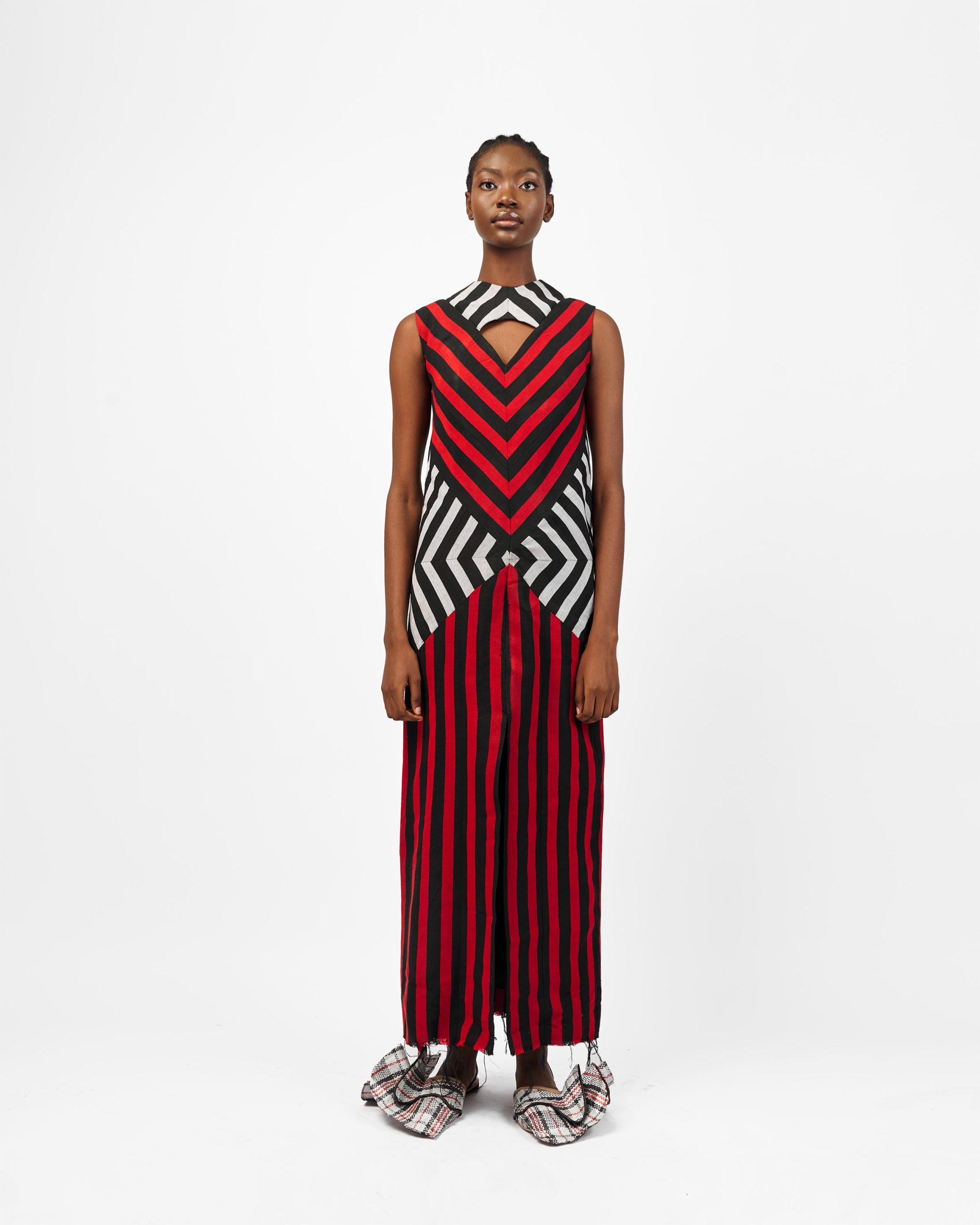 fruch-river-kleid-asooke-gestreift-baumwolle image 1