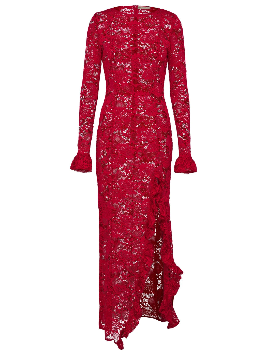 marcel-ostertag-midikleid-spitze-rot-mit-schlitz-gr-m image 1