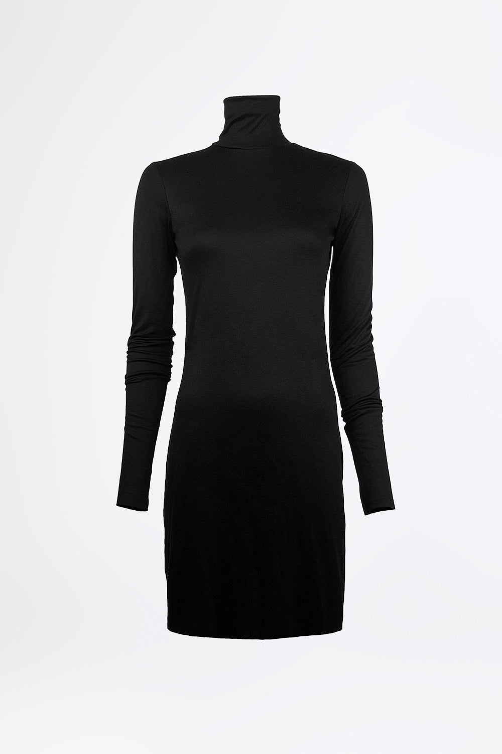 esther-perbandt-turtleneck-kleid-damen-schwarz-bambus image 2