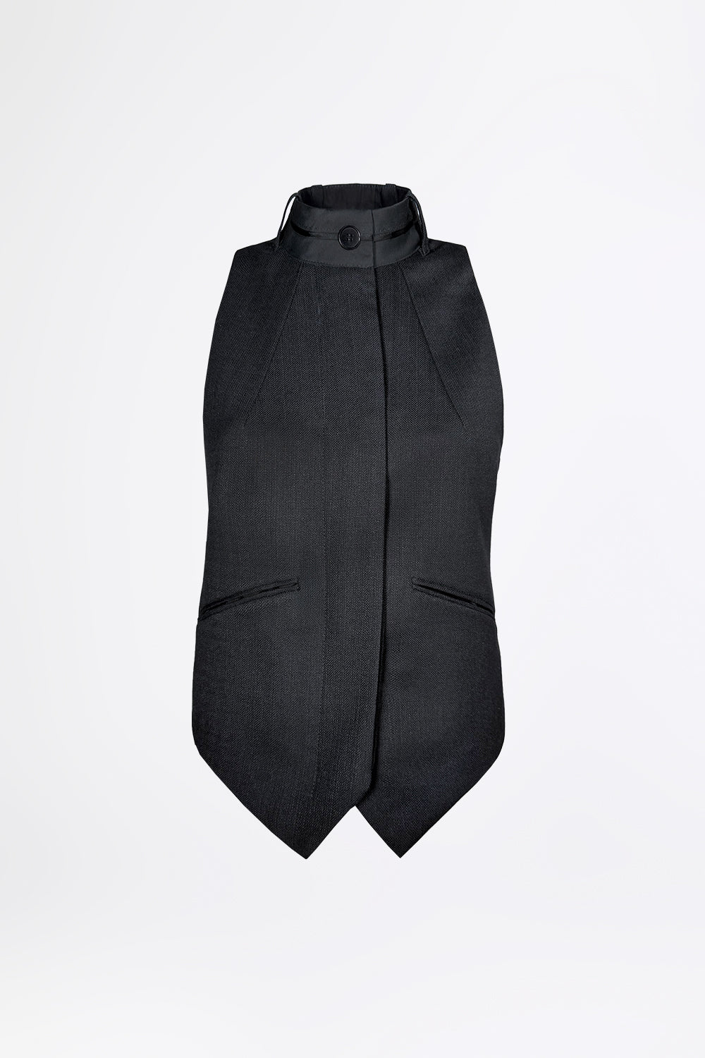 esther-perbandt-waistband-weste-herren-schwarz-slim-fit-stehkragen image 2