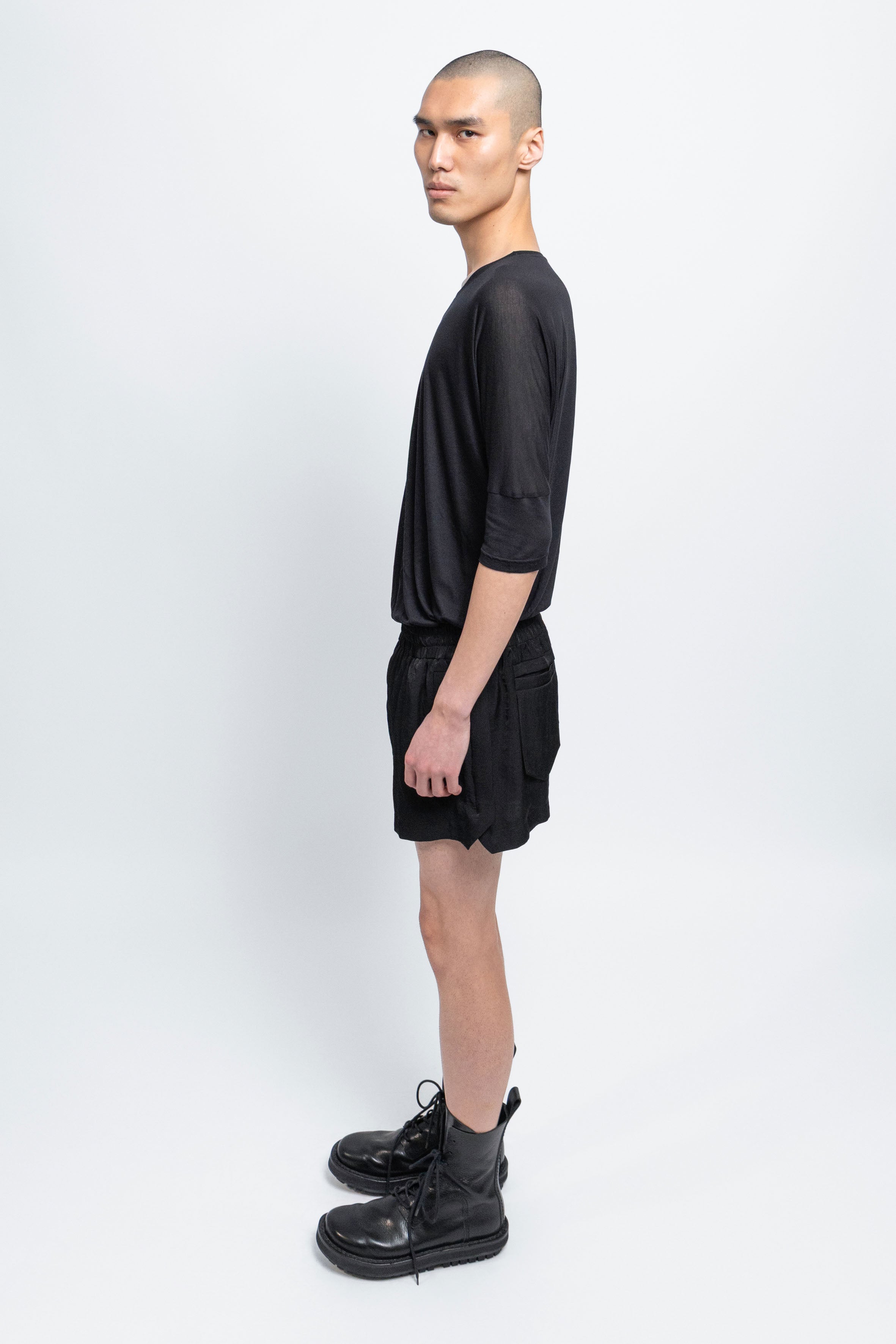 esther-perbandt-atelier-mini-shorts-herren-schwarz-gummibund image 7