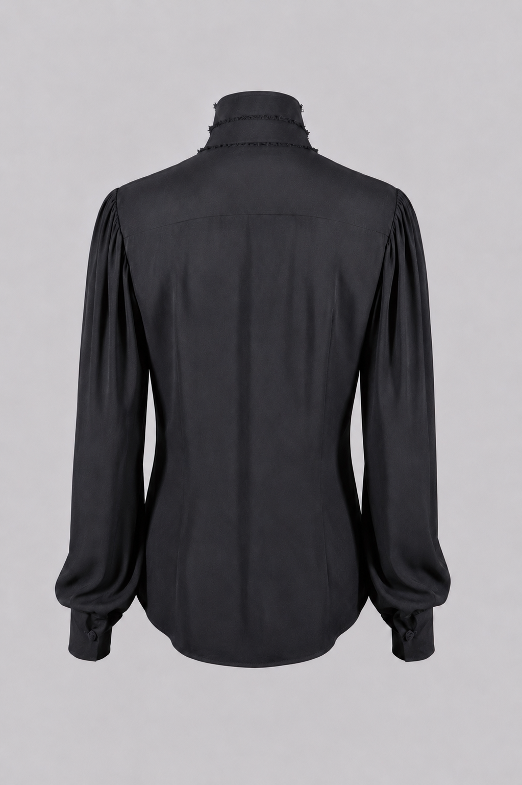 esther-perbandt-stand-up-bluse-schwarz-viskose-stehkragen image 7