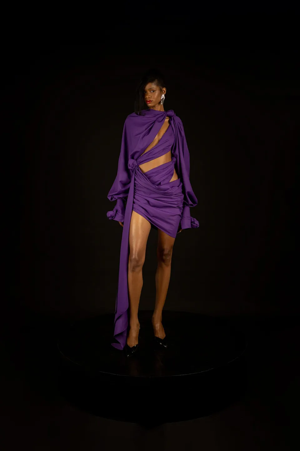 fruch-violet-shirtdress-woll-hemdkleid-cut-outs-knoten image 1