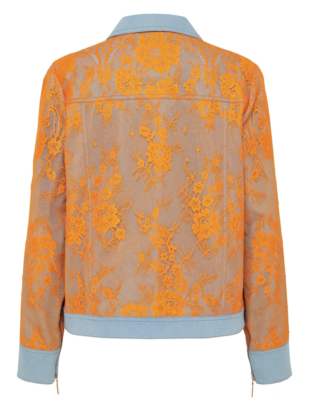 marcel-ostertag-spitze-jeansjacke-orange-denim-gr-34-36 image 2