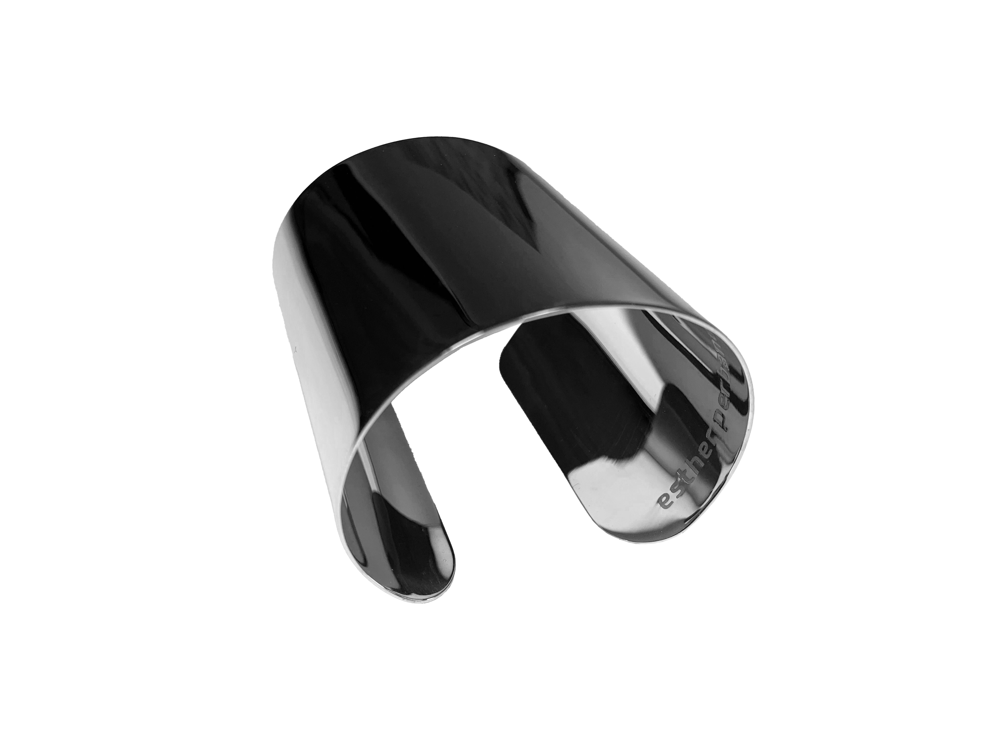 esther-perbandt-plain-cuff-armreif-silber-breit-verstellbar image 5