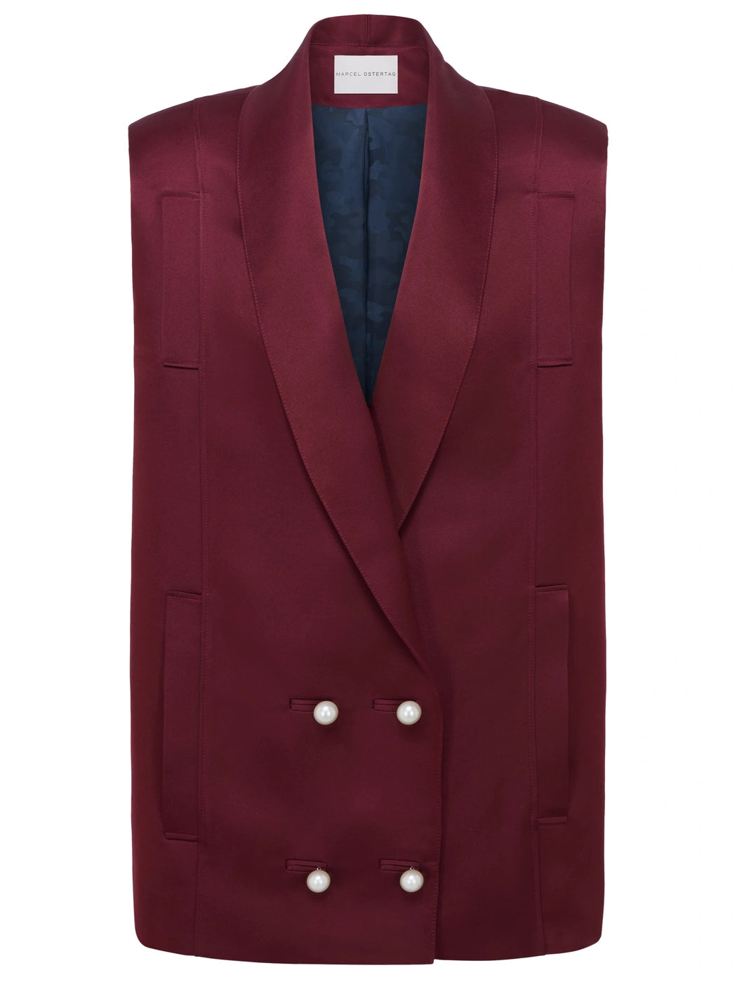 marcel-ostertag-blazerweste-bordeaux-satin-m-l-xl image 1