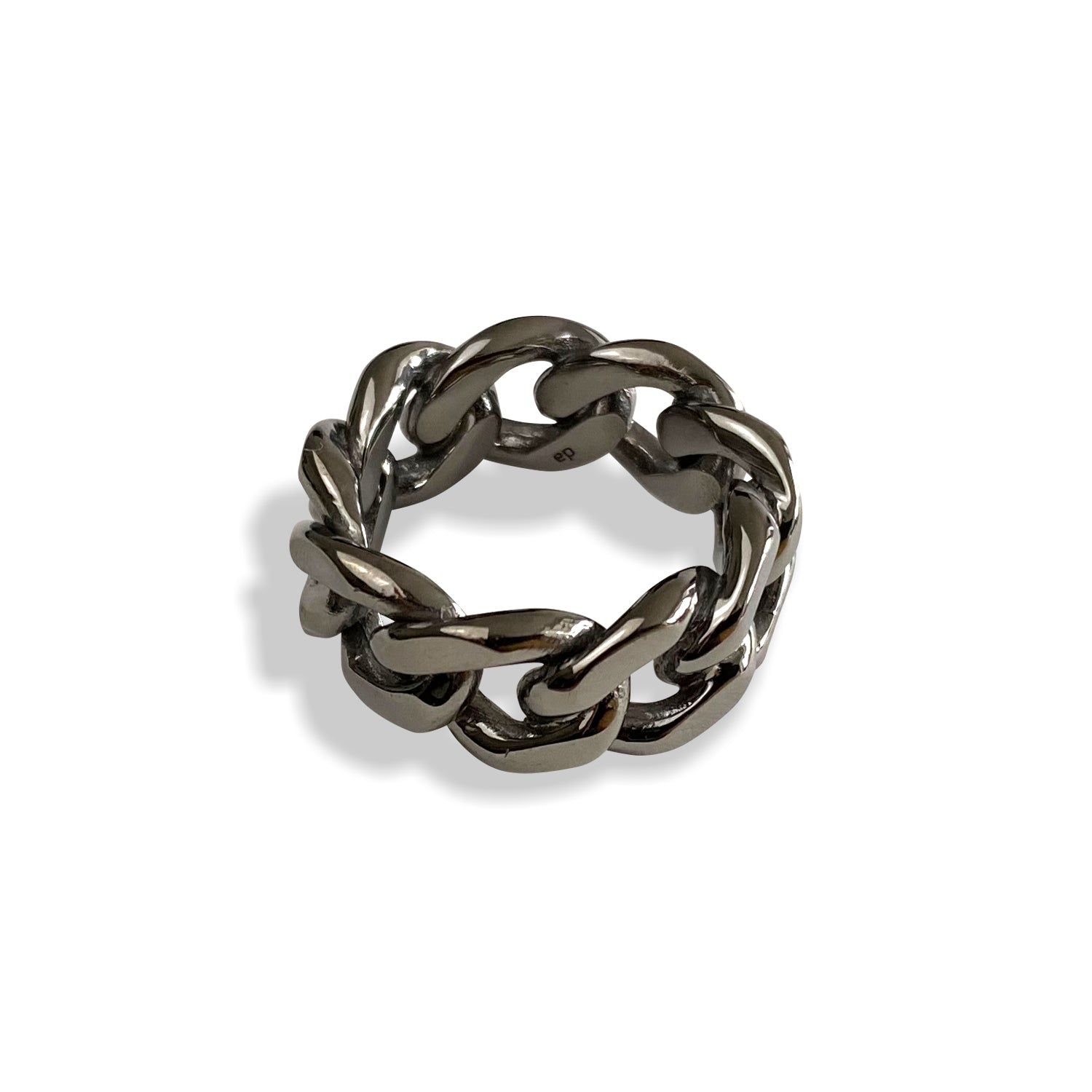 esther-perbandt-tank-chain-bold-ring-gunmetal-edelstahl image 3