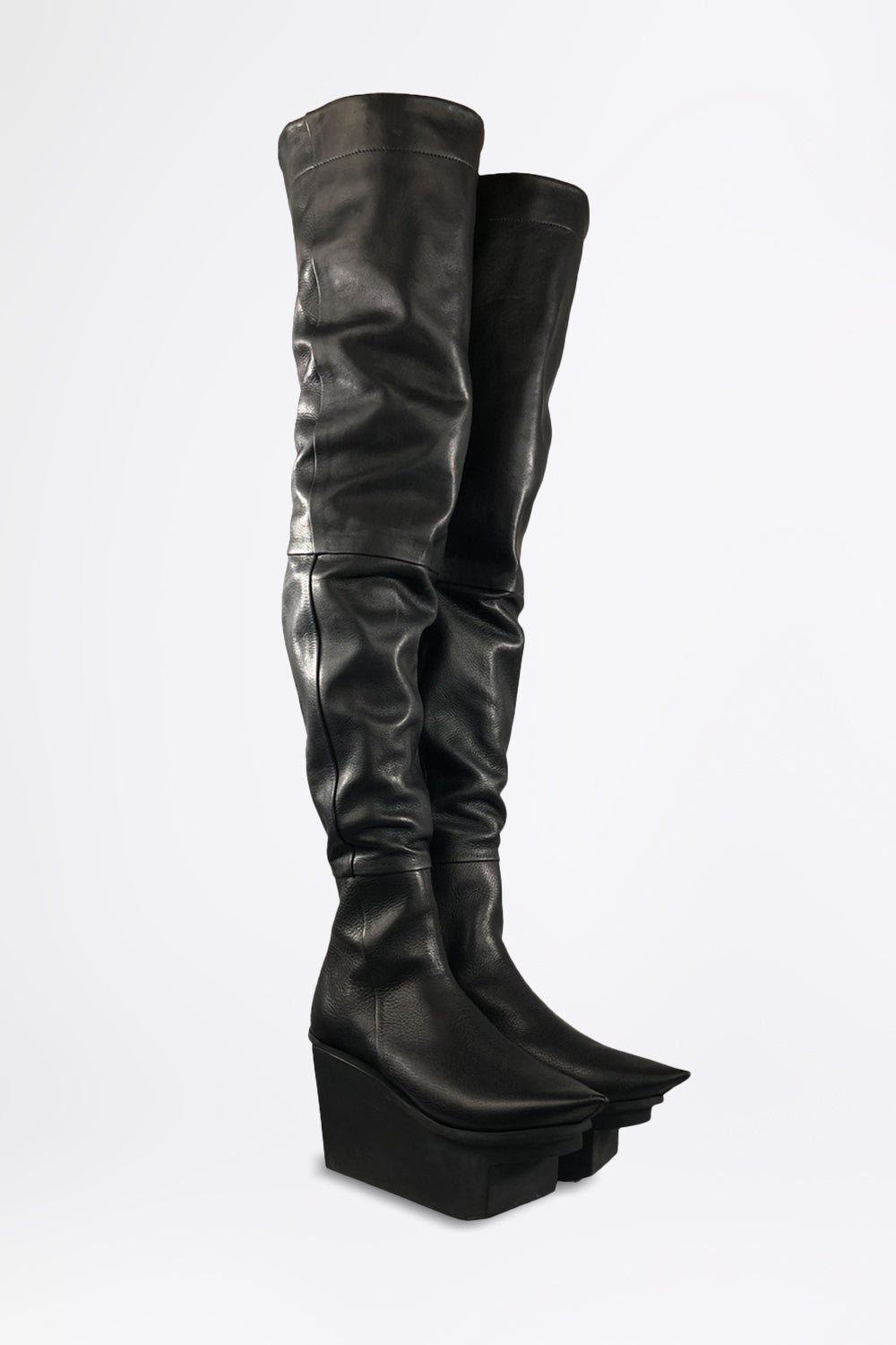esther-perbandt-adore-overknee-stiefel-schwarz-gr-38-leder-plateau image 1