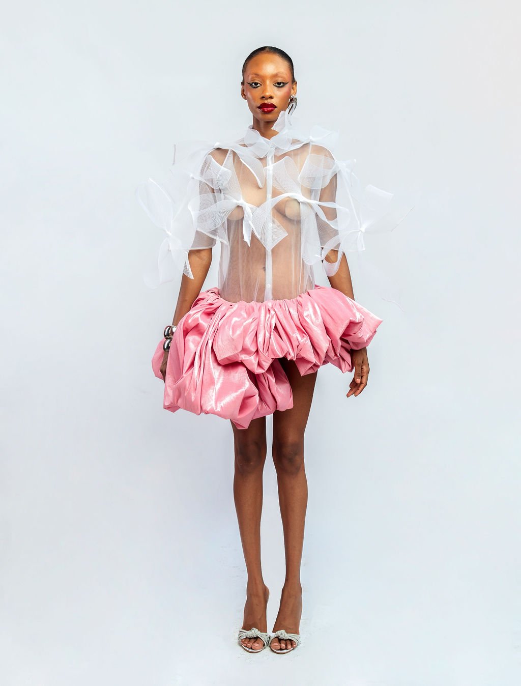 fruch-dafinone-taffeta-puffrock-asymmetrisch-gerafft image 1