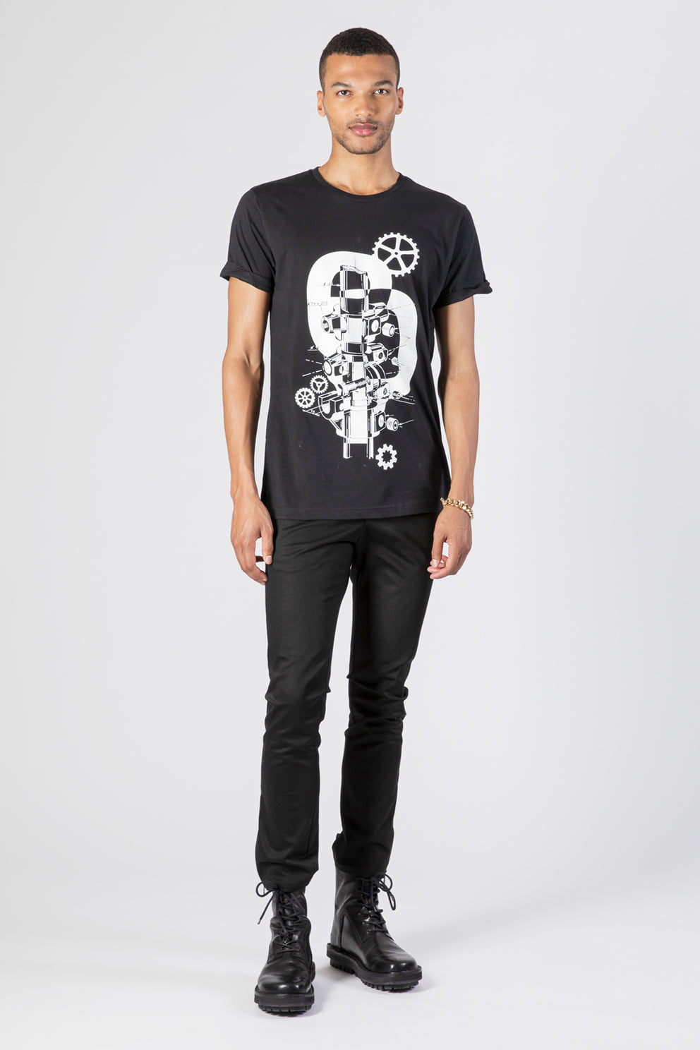 esther-perbandt-dream-machine-t-shirt-herren-schwarz-bio-baumwolle image 3