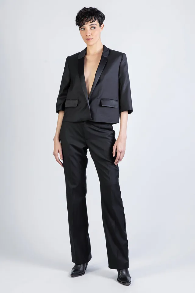 esther-perbandt-box-blazer-damen-schwarz-wolle-kurz image 1