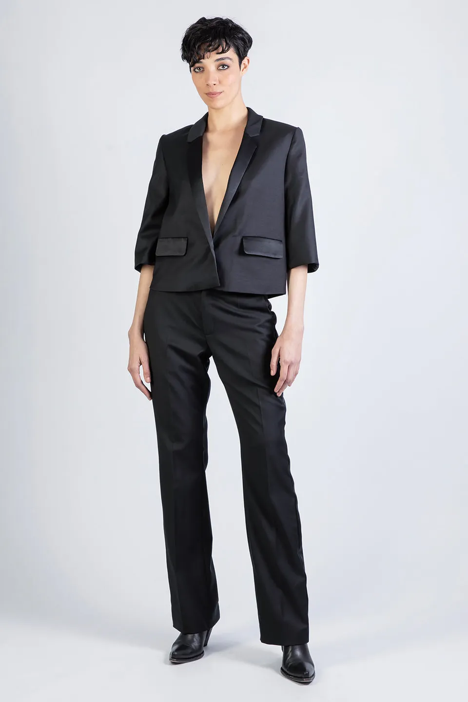 esther-perbandt-box-blazer-damen-schwarz-wolle-kurz image 1