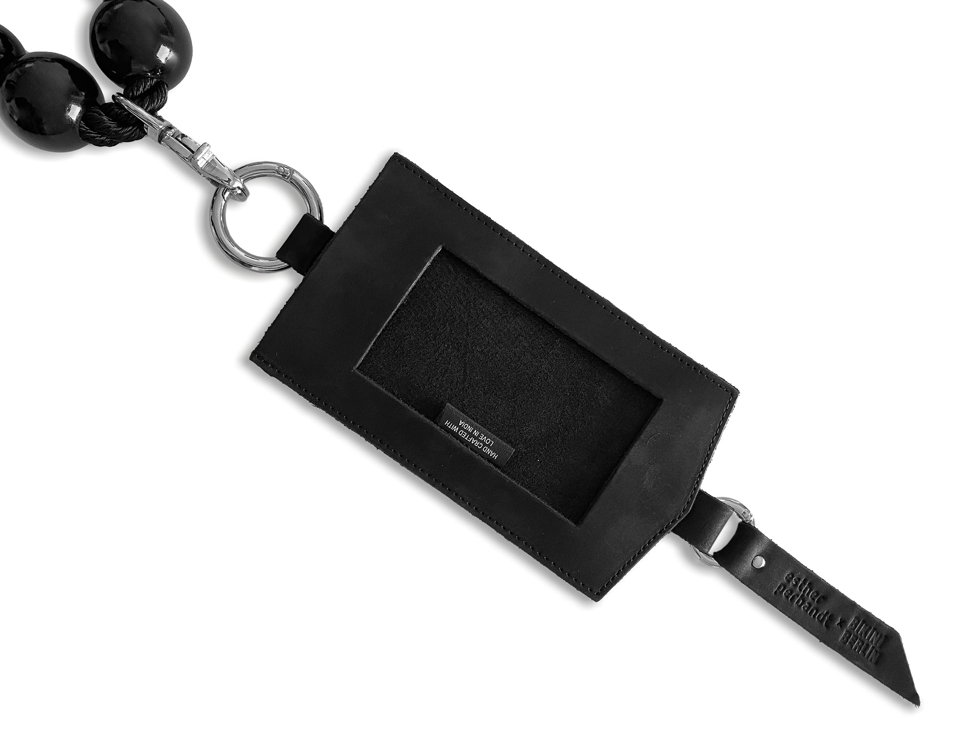 esther-perbandt-phone-purse-handytasche-leder-schwarz-silber image 4