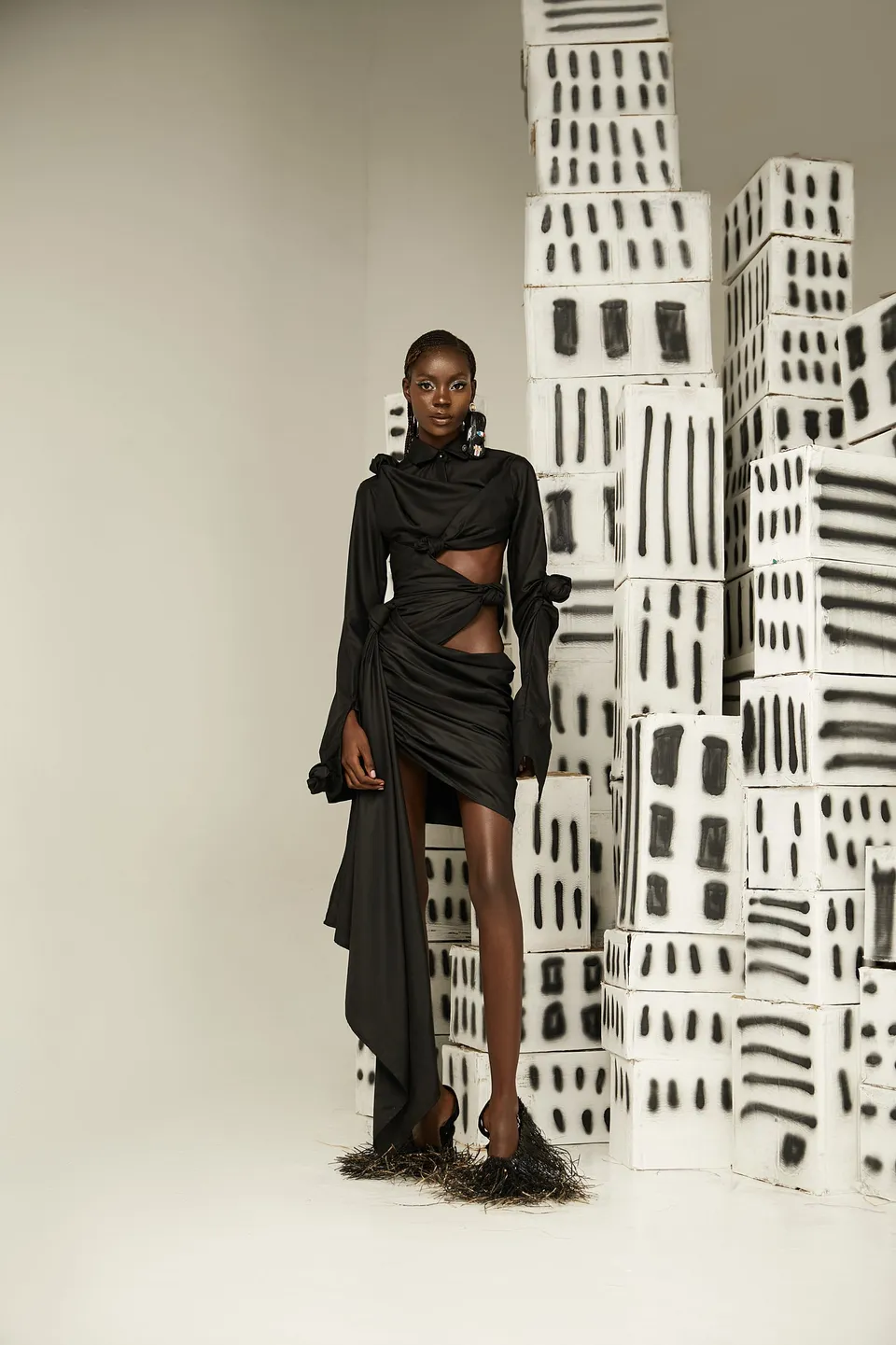 fruch-agiliga-woll-hemdkleid-drapiert-geknotet image 1