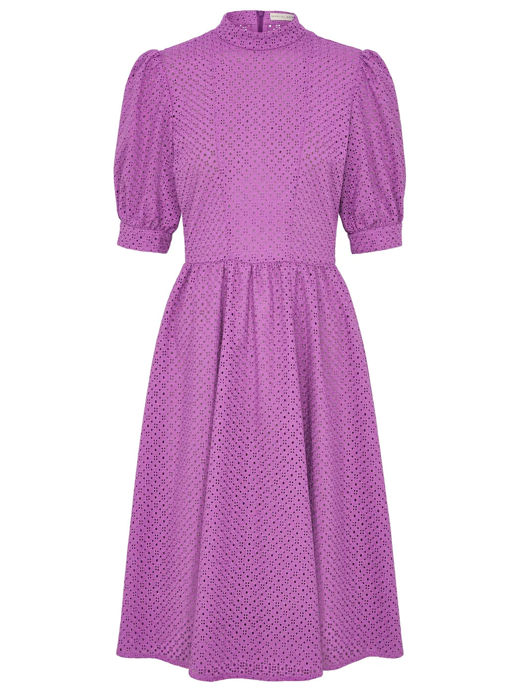 marcel-ostertag-lochspitze-midikleid-violett-baumwolle image 1
