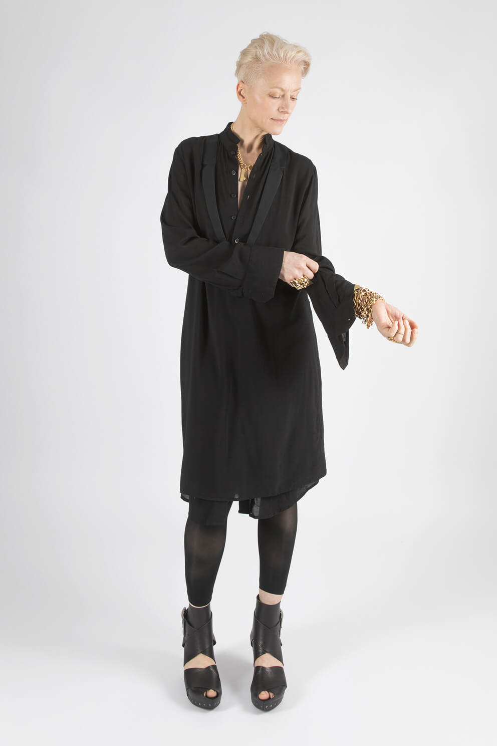 esther-perbandt-double-collar-kleid-schwarz-viskose-locker image 3