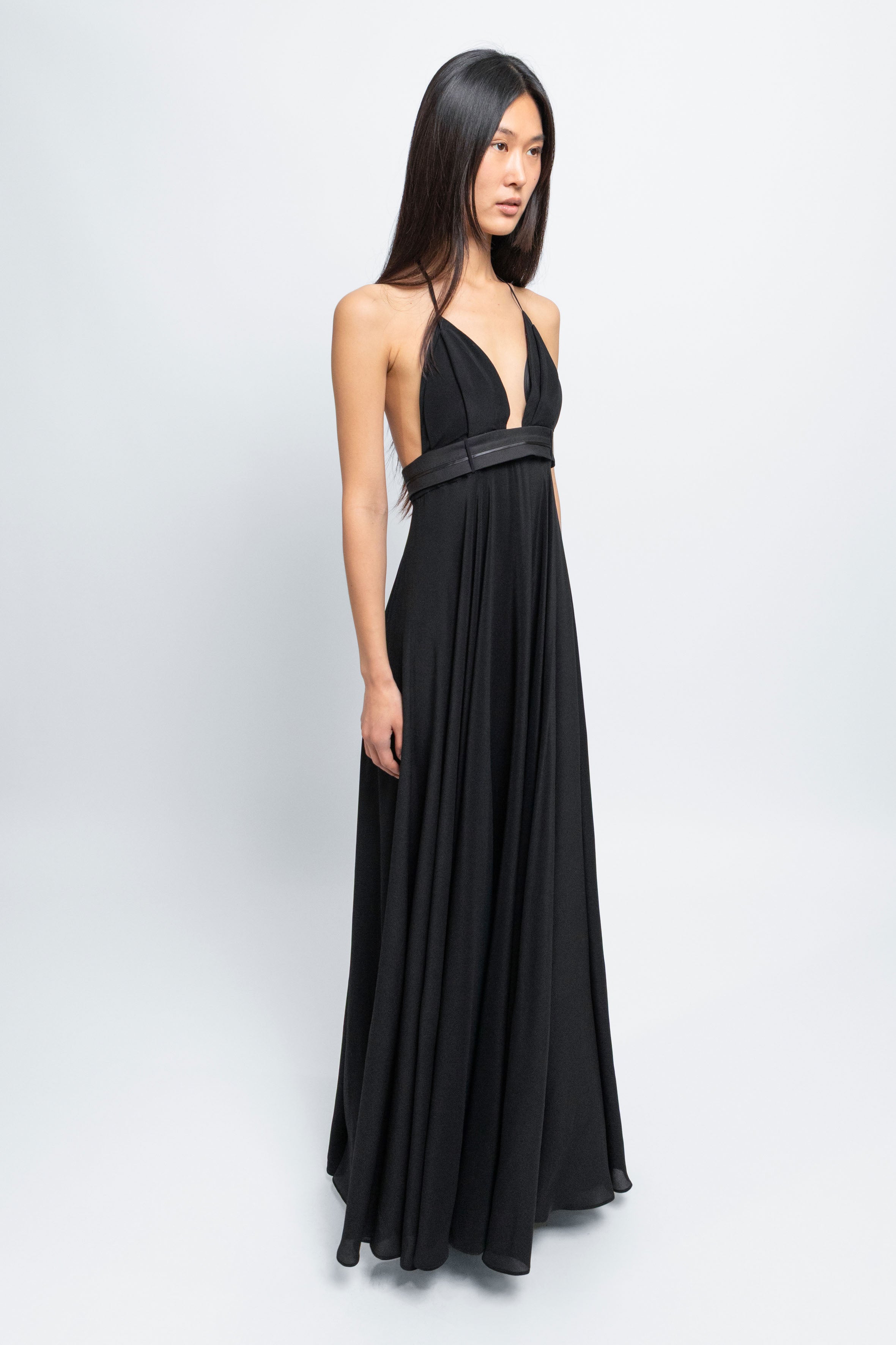 esther-perbandt-rooftop-waistband-kleid-damen-schwarz-seide image 4