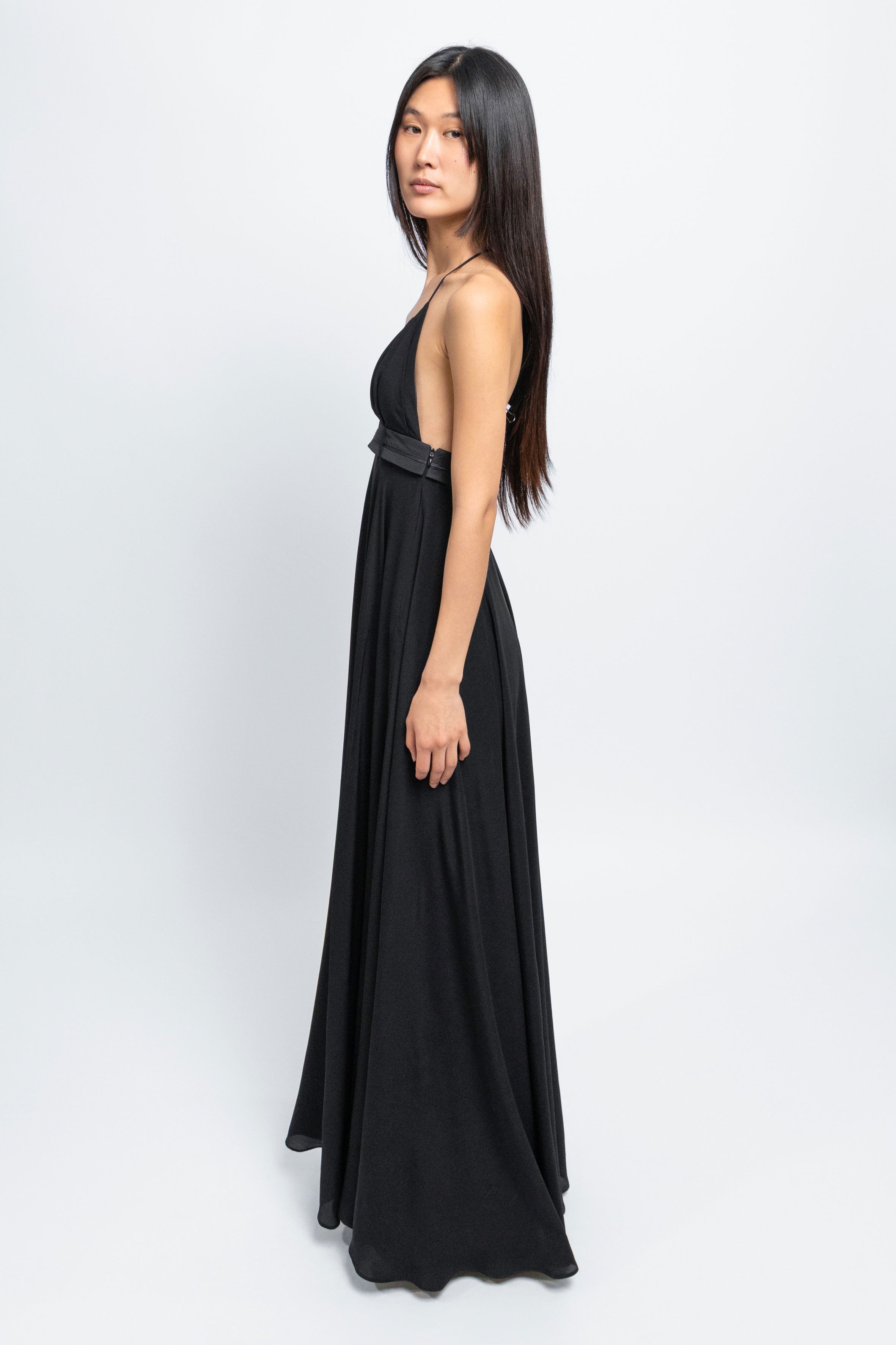 esther-perbandt-rooftop-waistband-kleid-damen-schwarz-seide image 3
