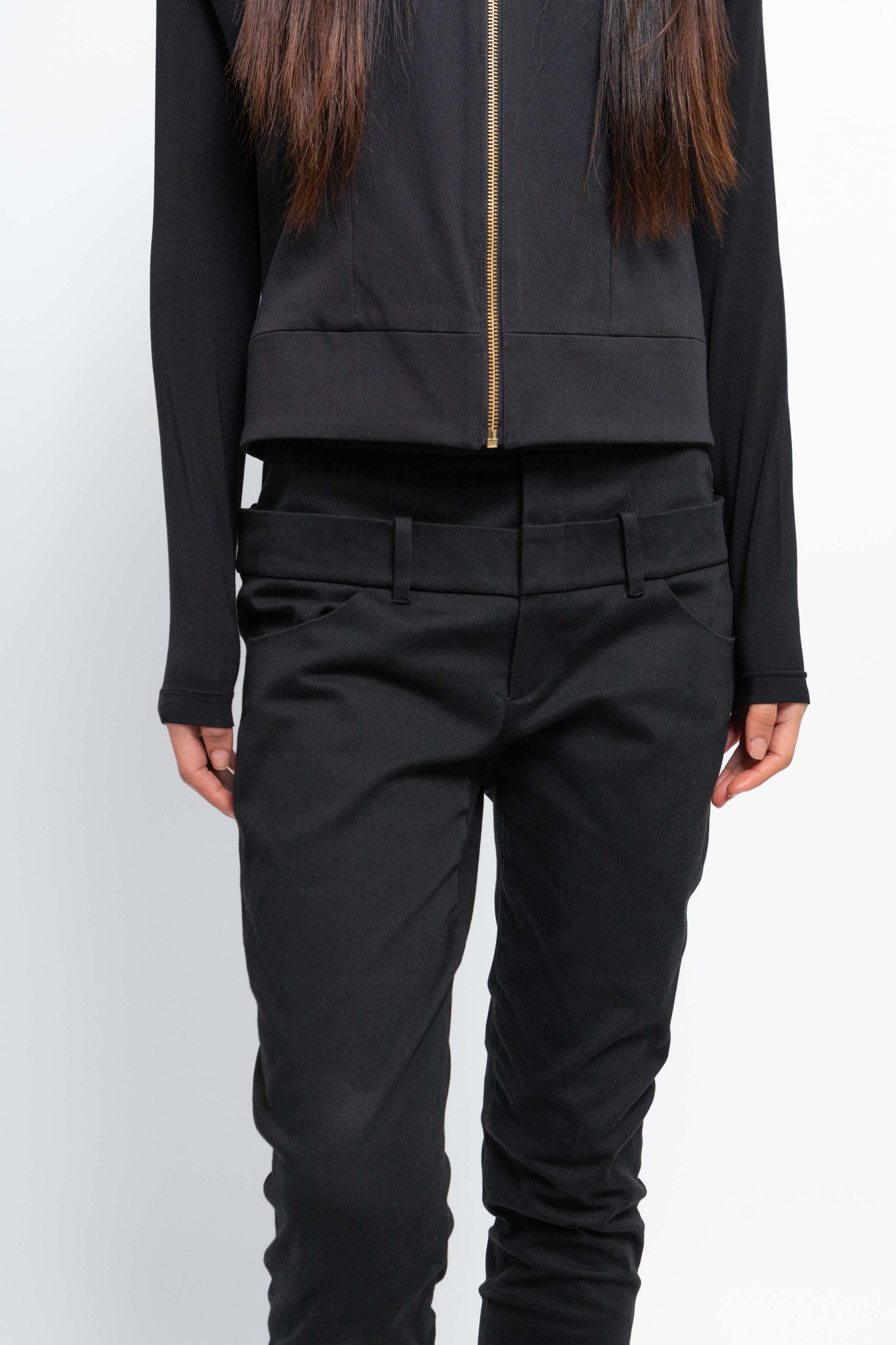esther-perbandt-skinny-norris-gold-hose-schwarz-low-waist image 8