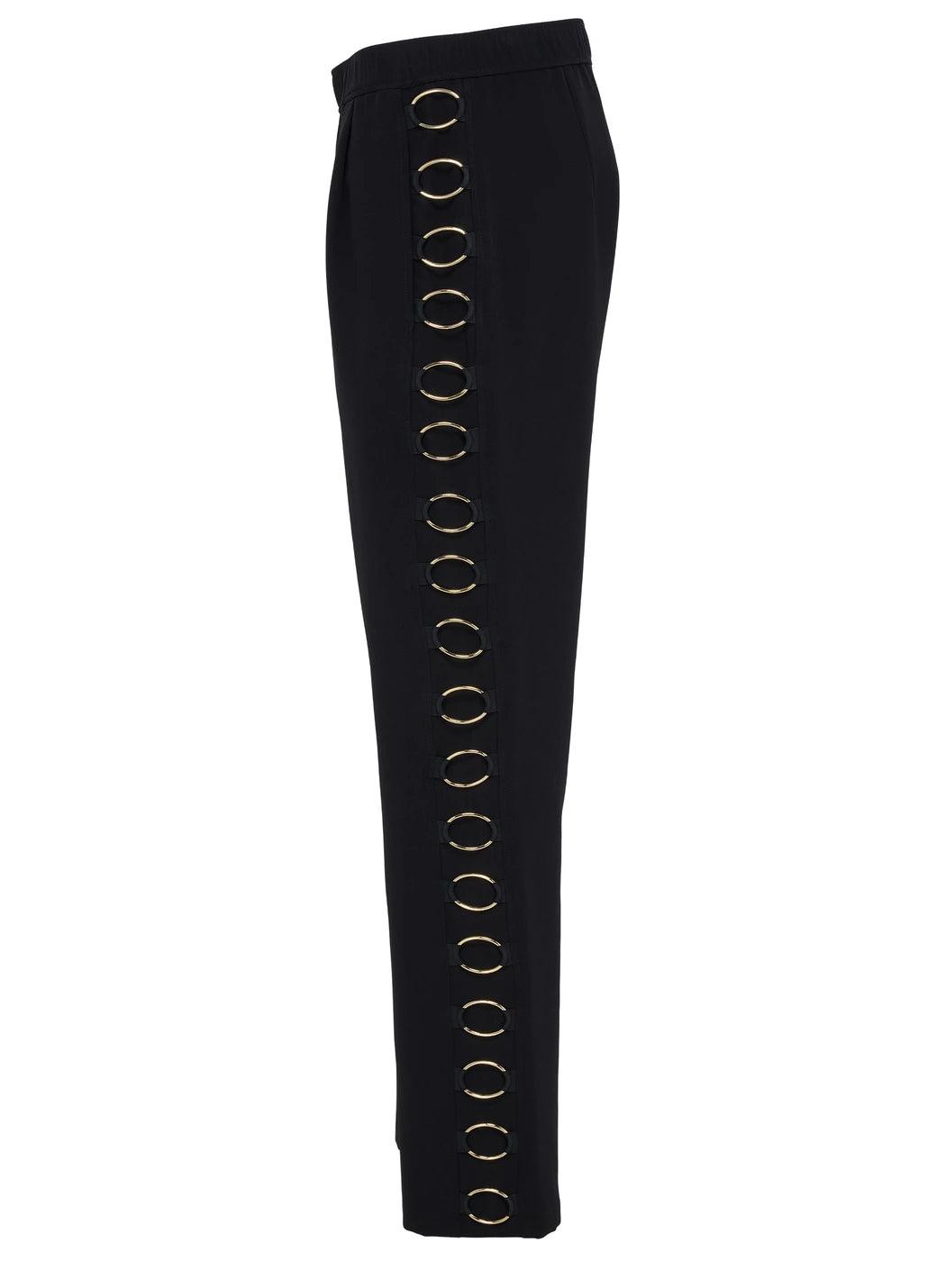 marcel-ostertag-damen-hose-ringe-schwarz-goldringe-elastikbund image 2