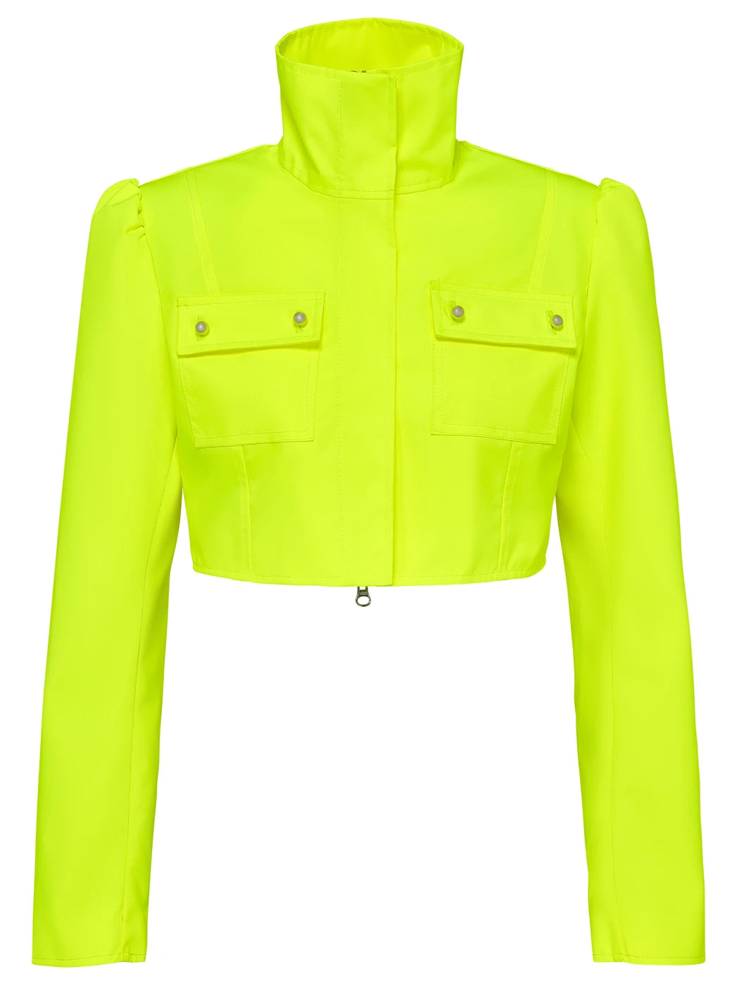 marcel-ostertag-kurzjacke-neon-yellow-damenjacke image 2