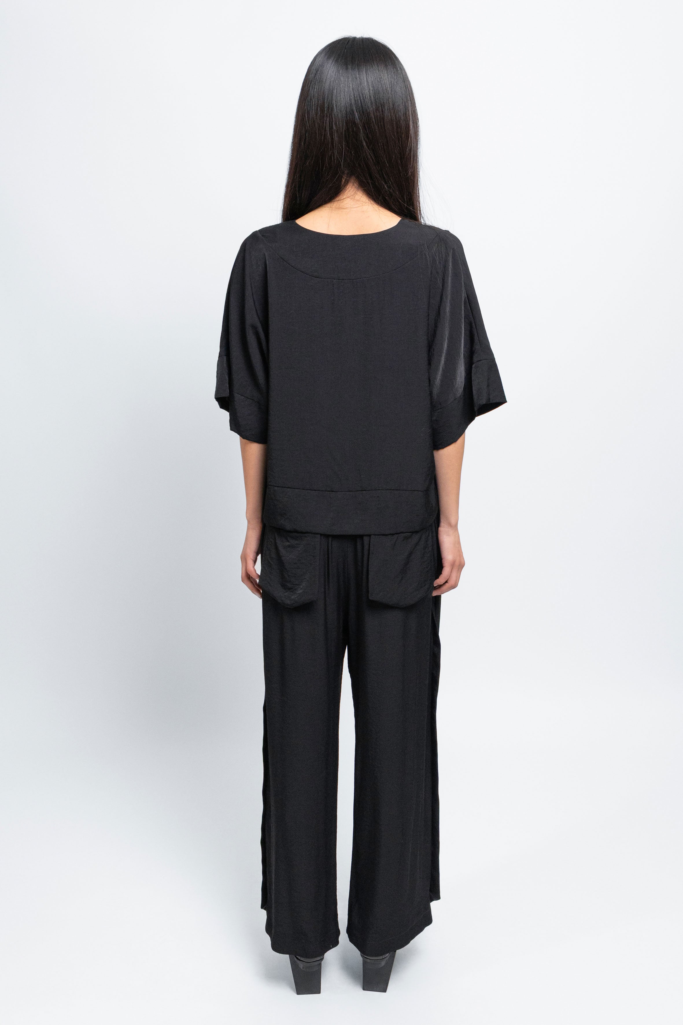 esther-perbandt-atelier-long-hose-damen-schwarz-weit-viskose image 3