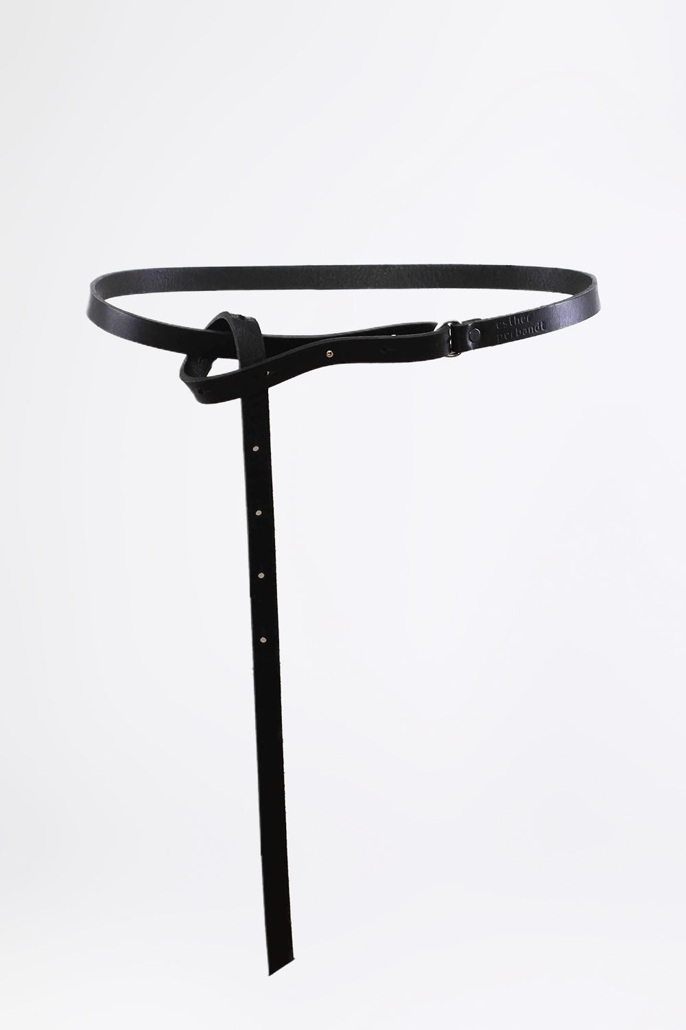 esther-perbandt-knot-g-rtel-schwarz-rindsleder-verstellbar image 1