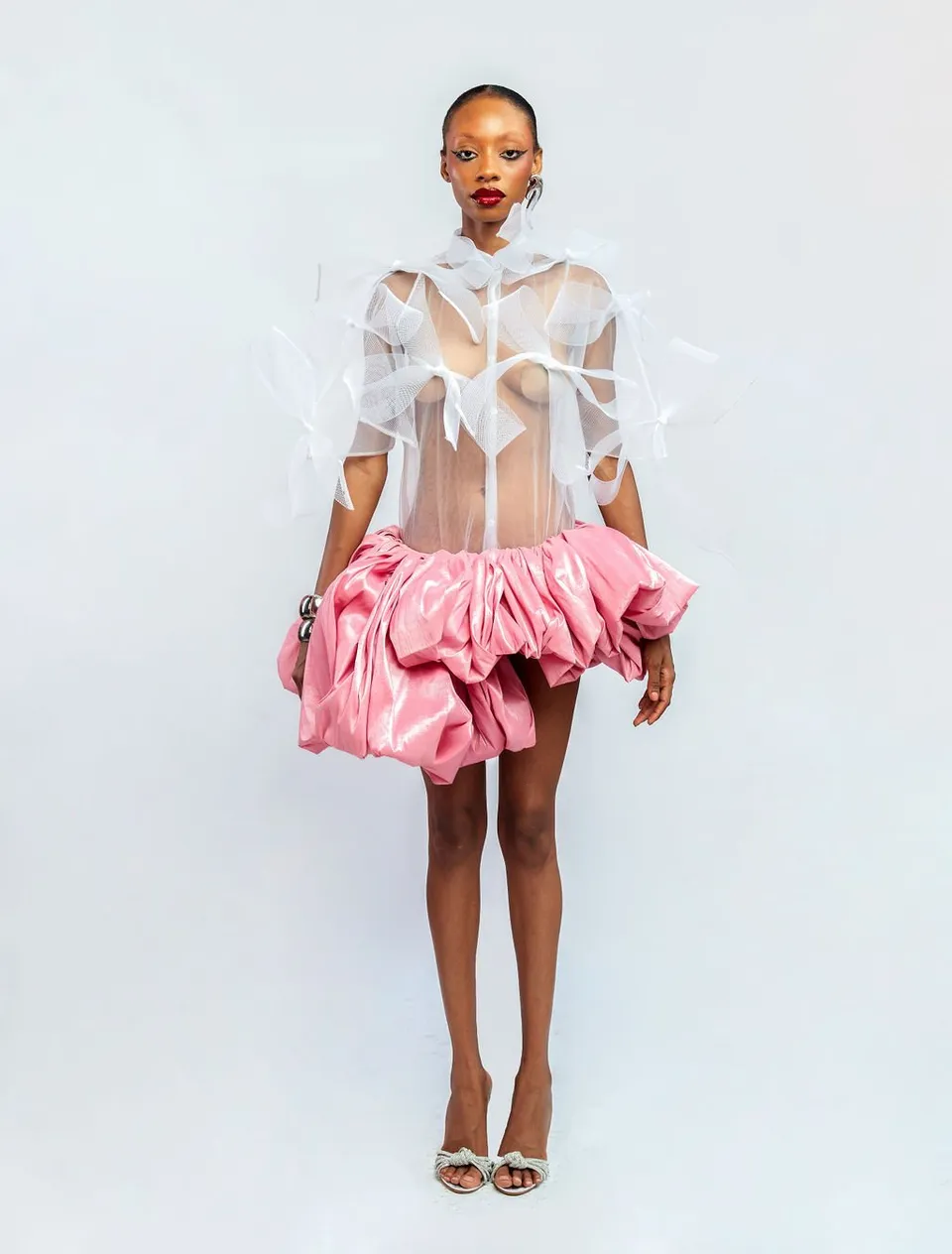 fruch-dafinone-taffeta-puffrock-asymmetrisch-gerafft image 1