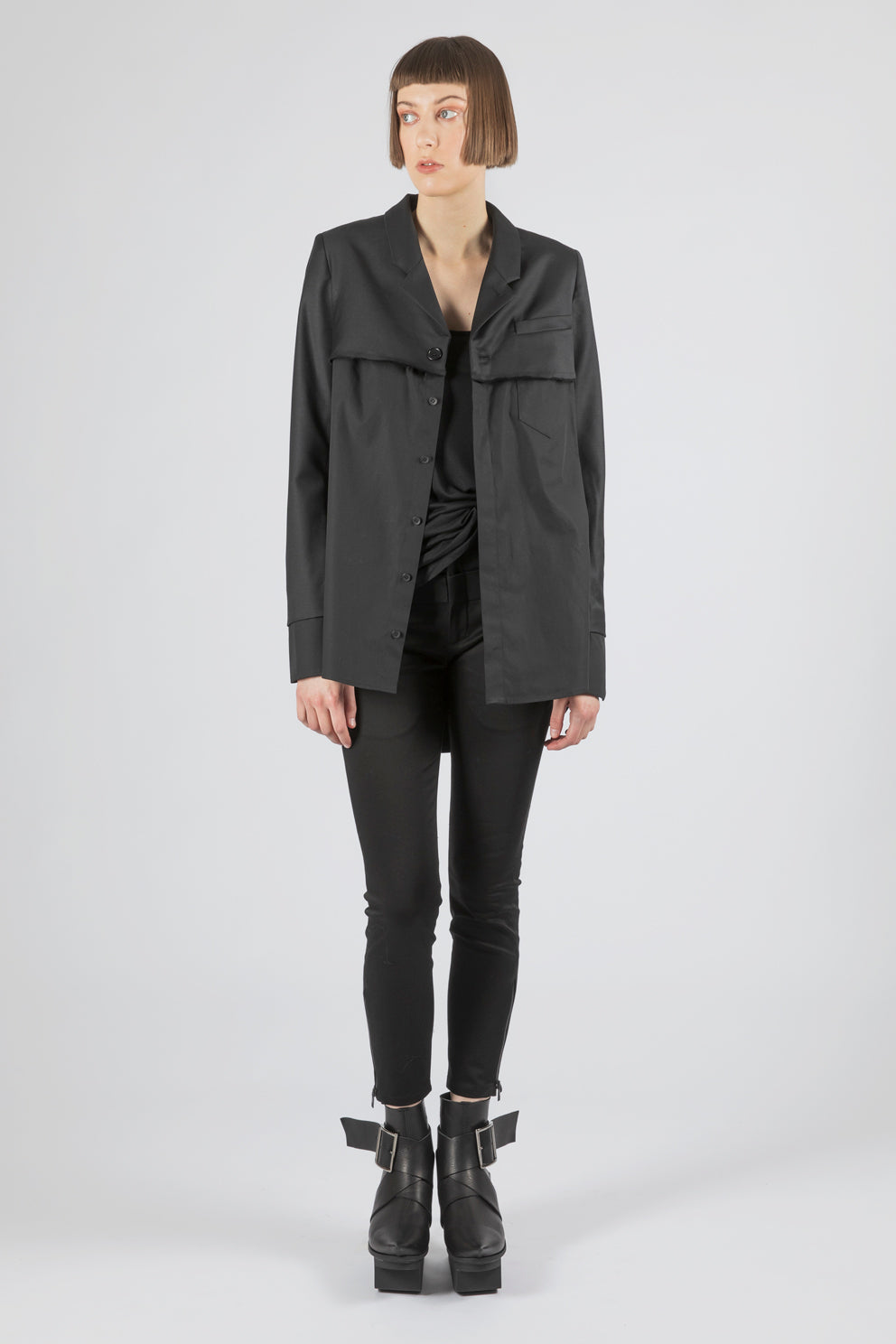 esther-perbandt-cutted-jacke-damen-schwarz-36-wolle-blazer image 1