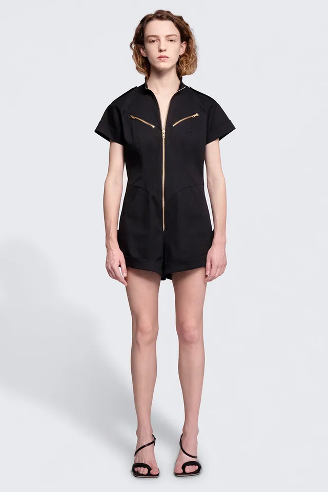 esther-perbandt-marfa-overall-damen-schwarz-kurz-baumwolle image 1