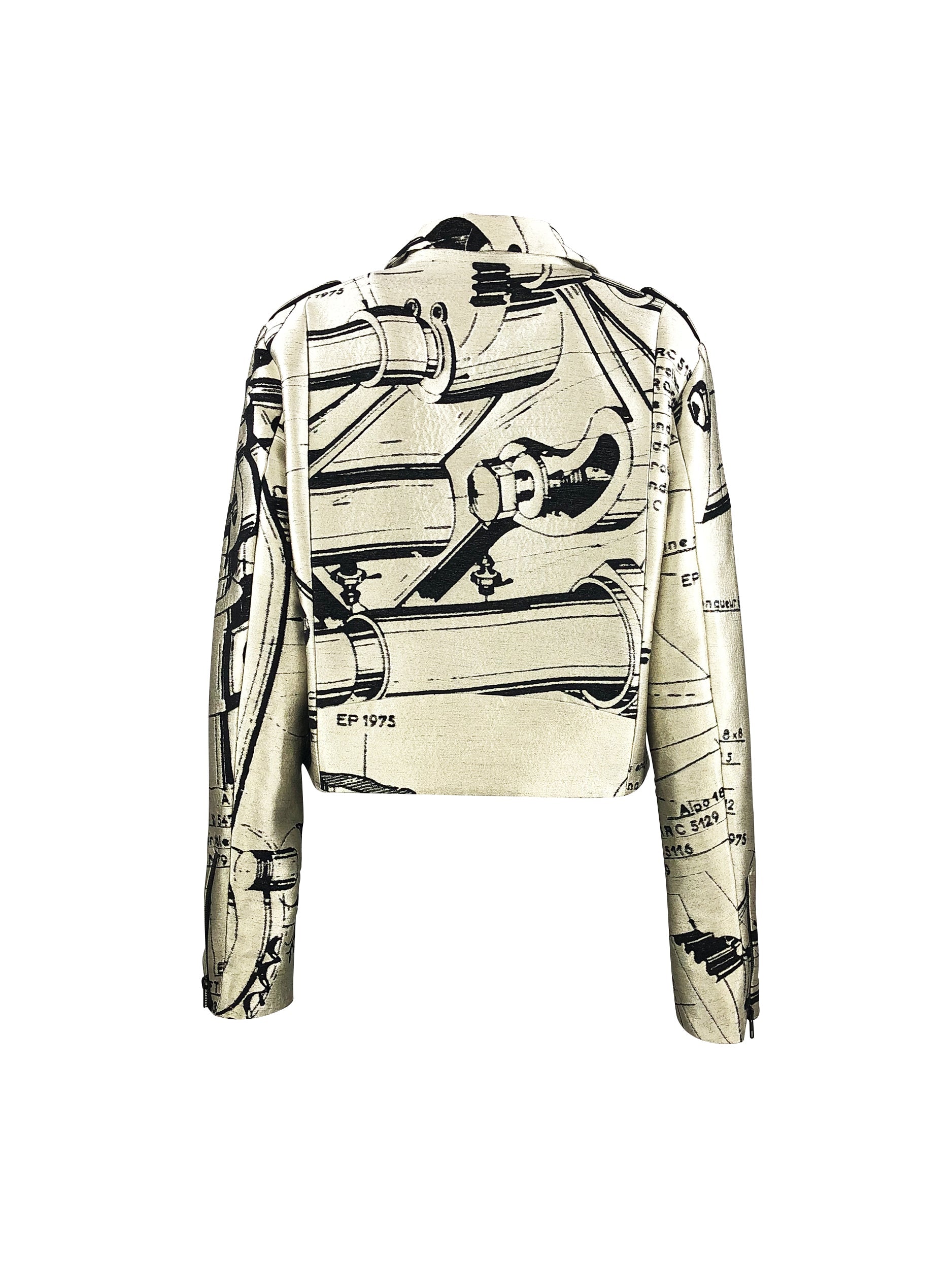 esther-perbandt-rider-machine-jacke-gold-jacquard-damen image 7