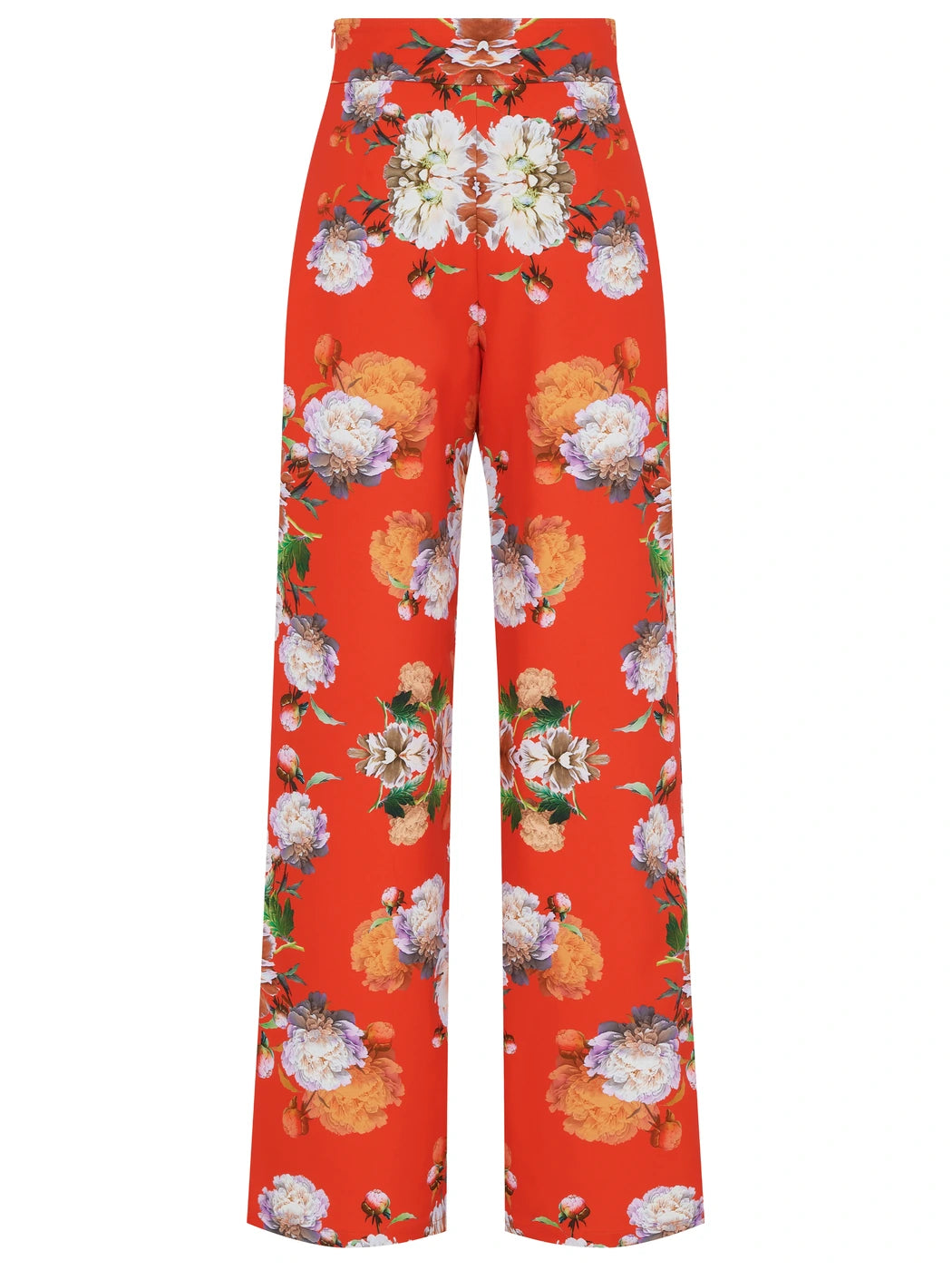 marcel-ostertag-dancing-flowers-hose-orange-weite-damenhose image 2
