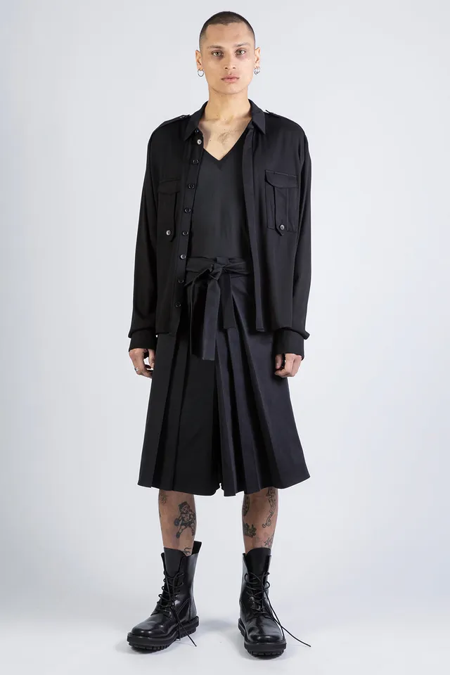 esther-perbandt-martial-art-hose-herren-schwarz-weit-wolle image 1