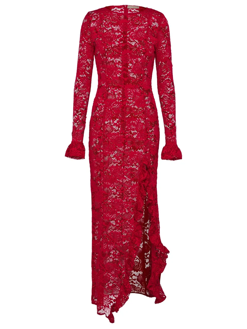 marcel-ostertag-midikleid-spitze-rot-mit-schlitz-gr-m image 1
