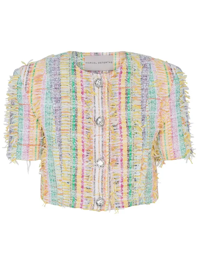 marcel-ostertag-kurzjacke-tweed-pastel-fransen-xs-xxl image 1