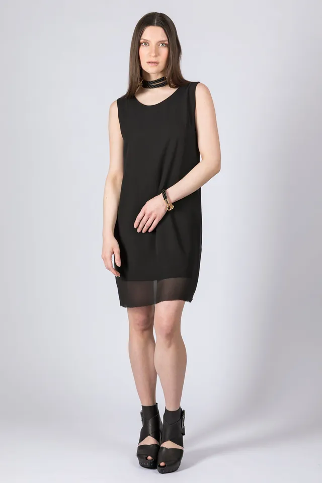 esther-perbandt-bare-kleid-schwarz-zweilagig-locker image 1