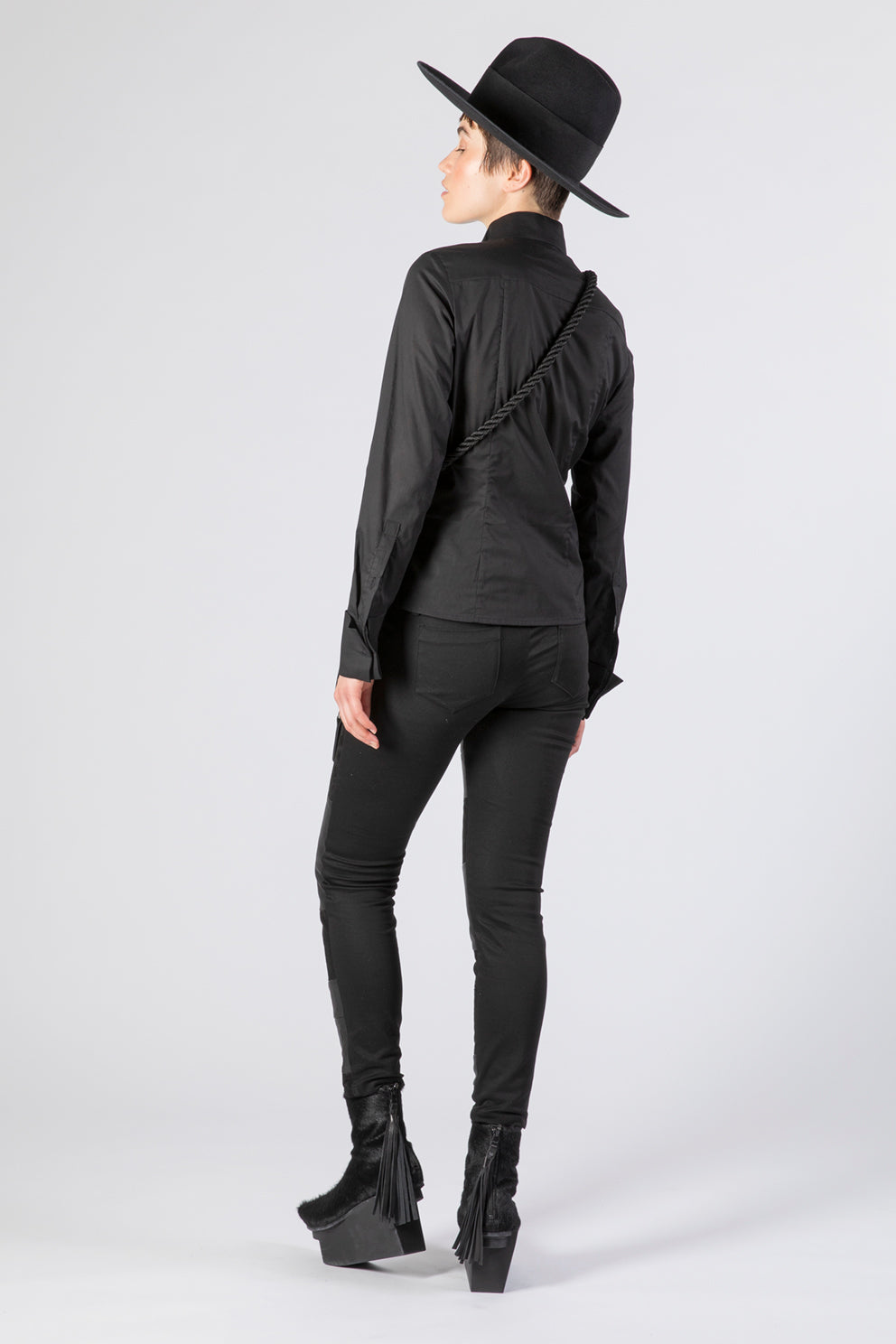 esther-perbandt-smoking-cotton-bluse-schwarz-slim-fit image 3