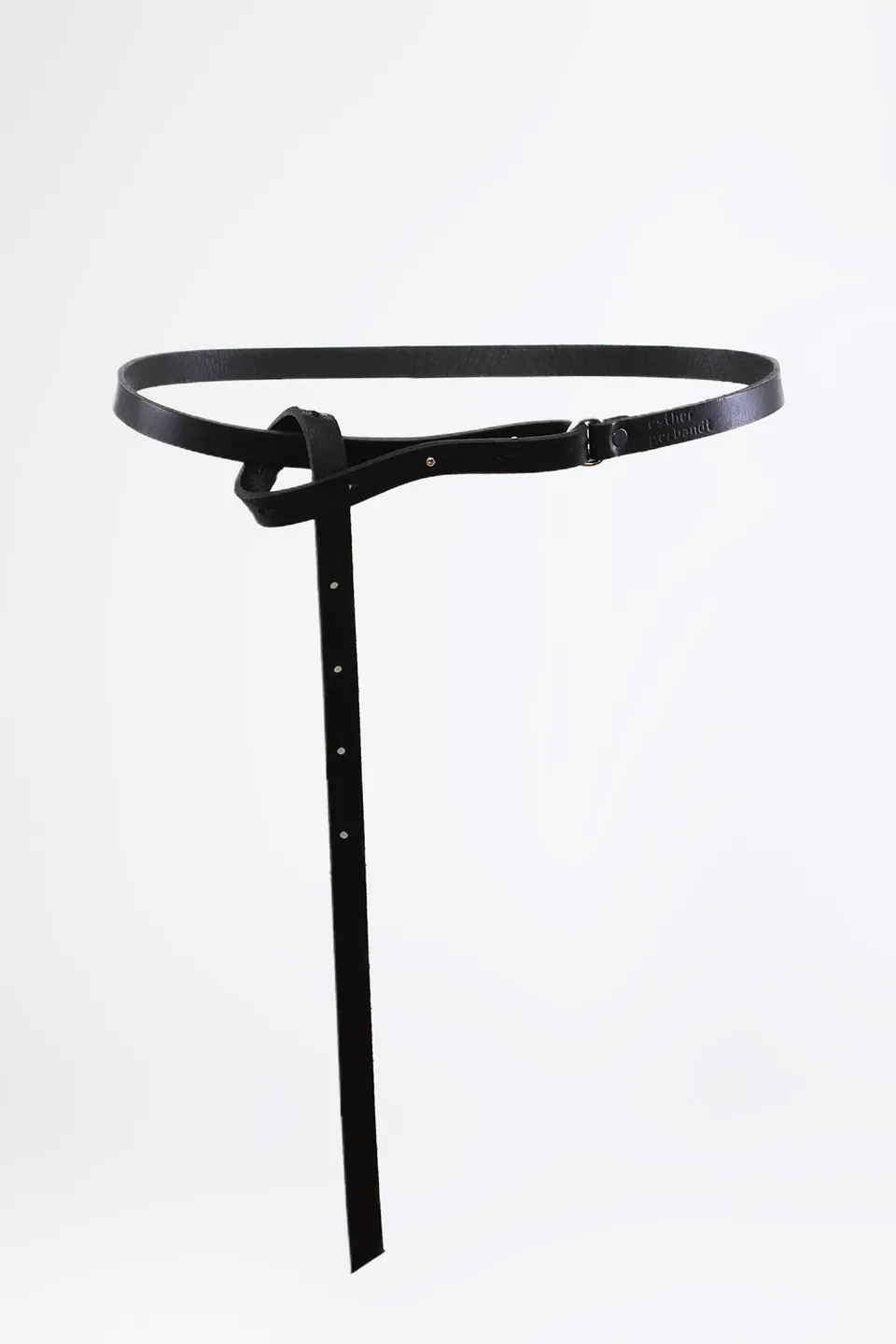 esther-perbandt-knot-g-rtel-schwarz-rindsleder-verstellbar image 1