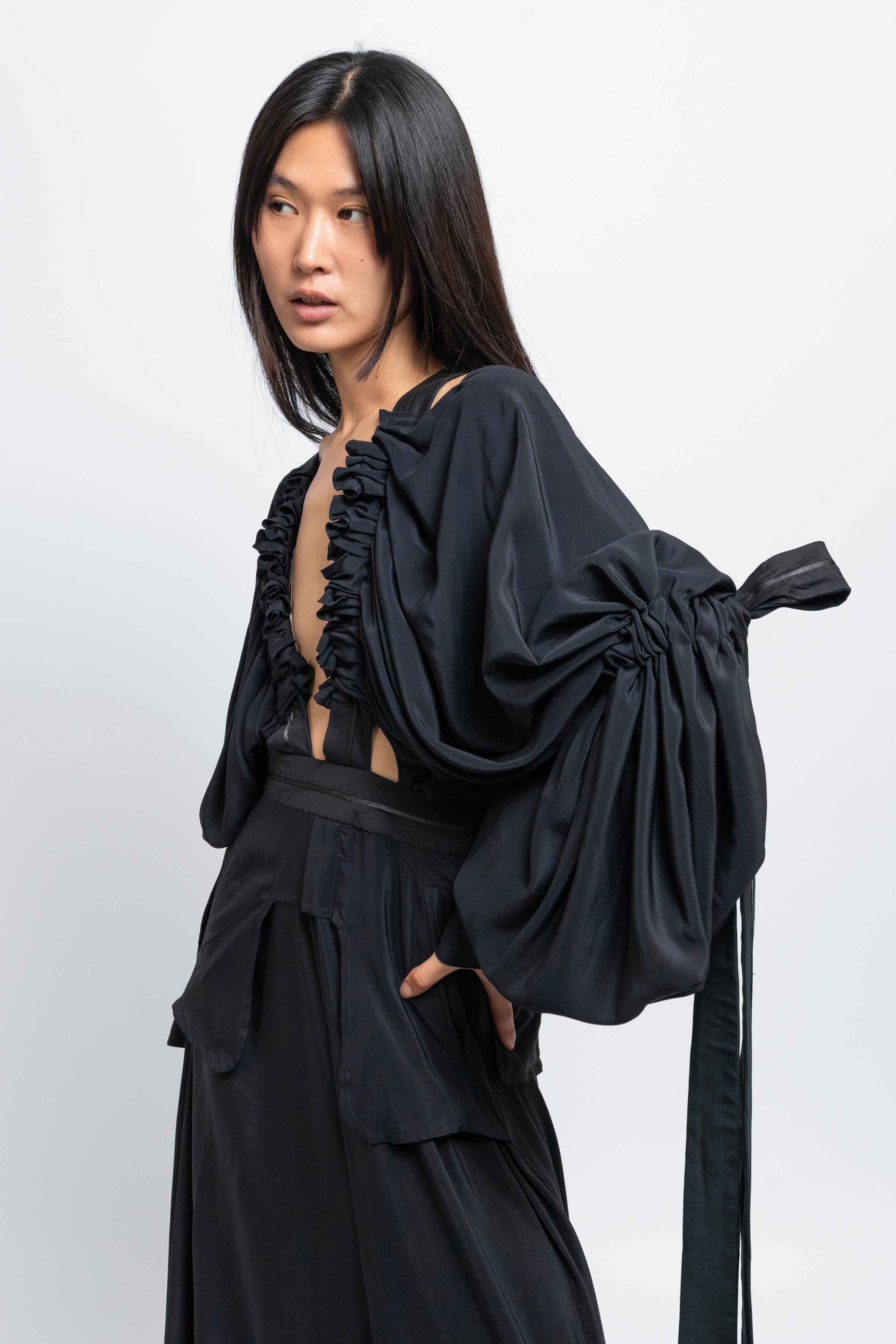 esther-perbandt-waistband-long-kleid-schwarz-seide image 5