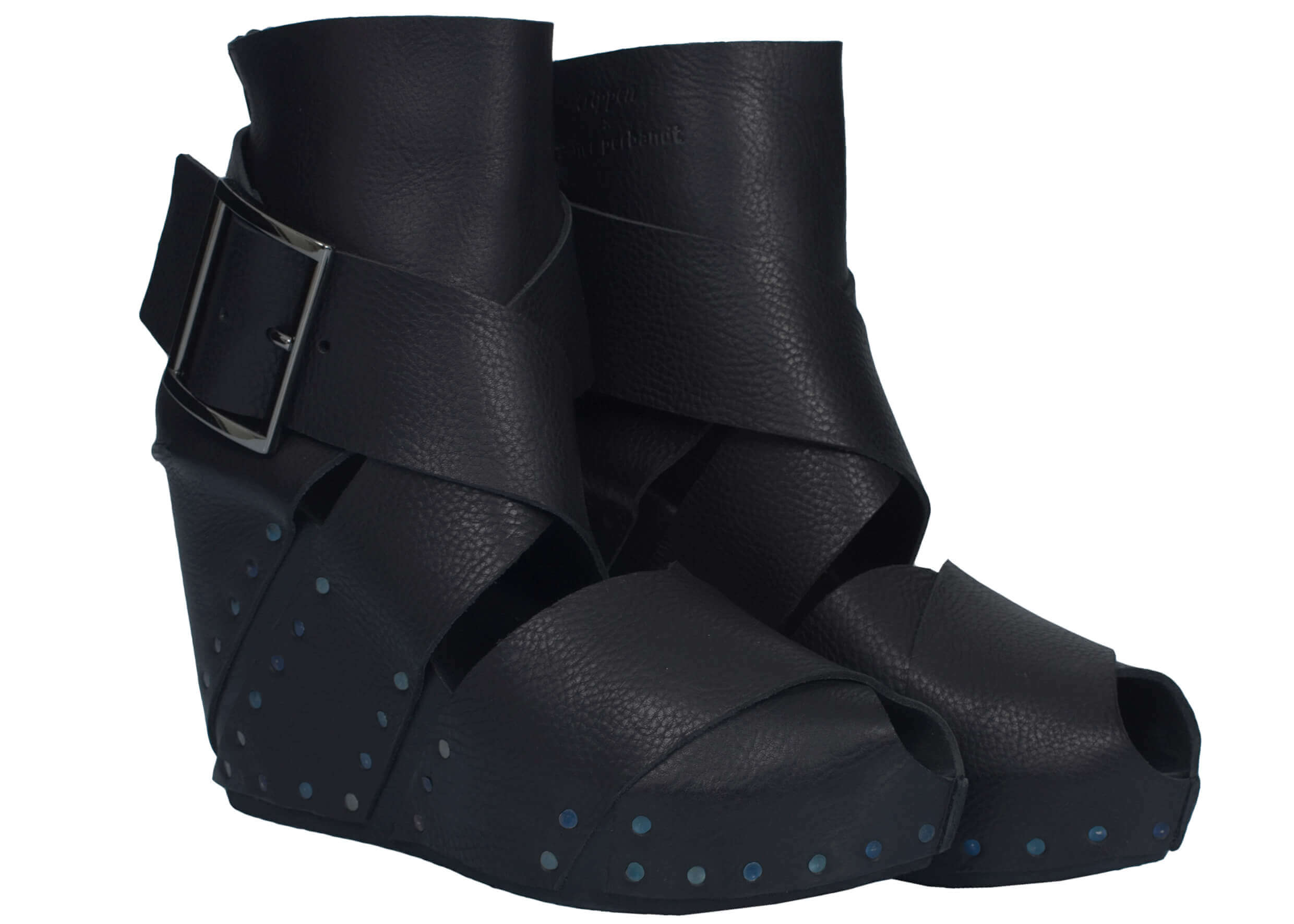 esther-perbandt-soleil-schuhe-schwarz-leder-plateau-10cm image 4