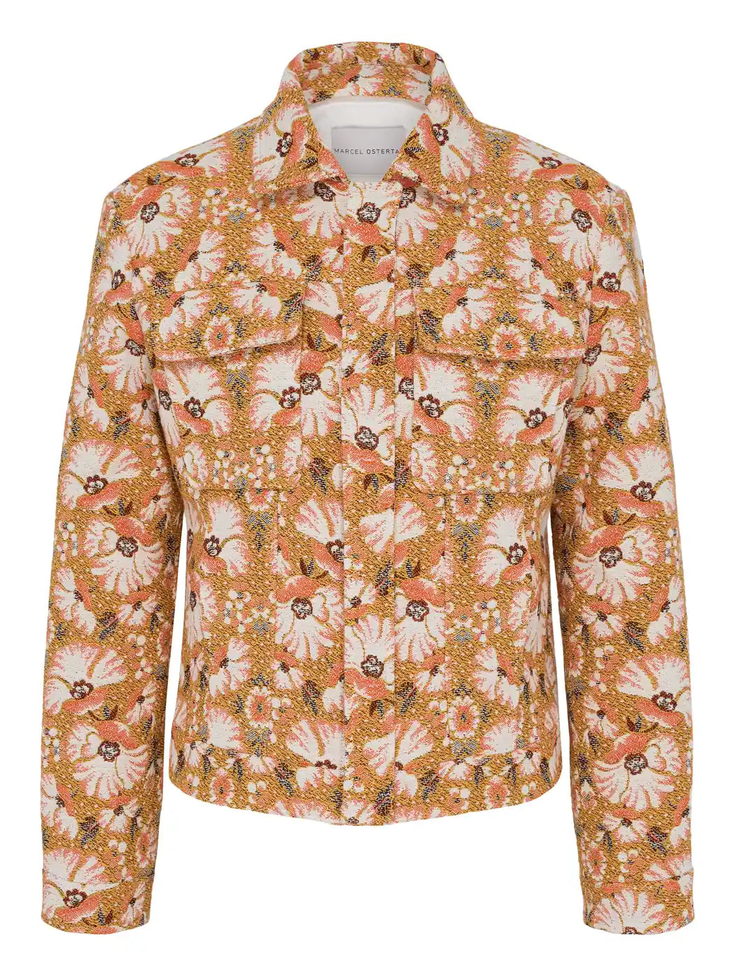marcel-ostertag-jacke-jacquard-blumenprint-gelb-dancing-flowers image 1