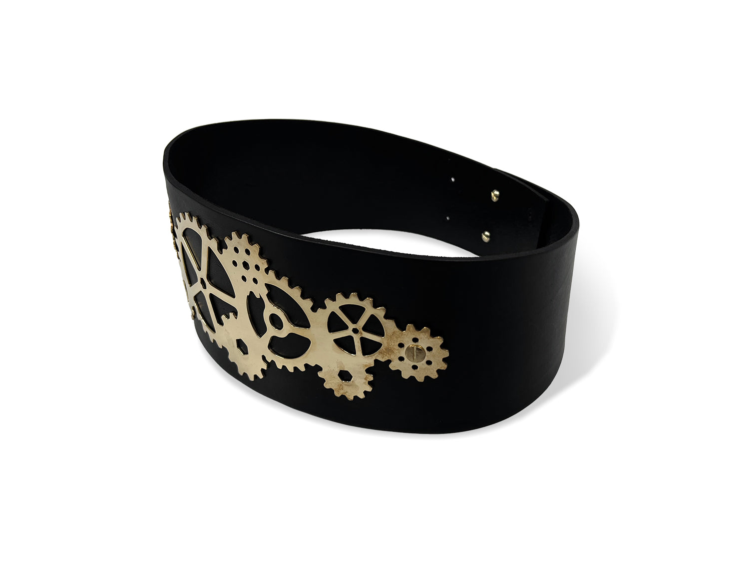 esther-perbandt-gearwheel-gold-g-rtel-damen-schwarz-leder image 3