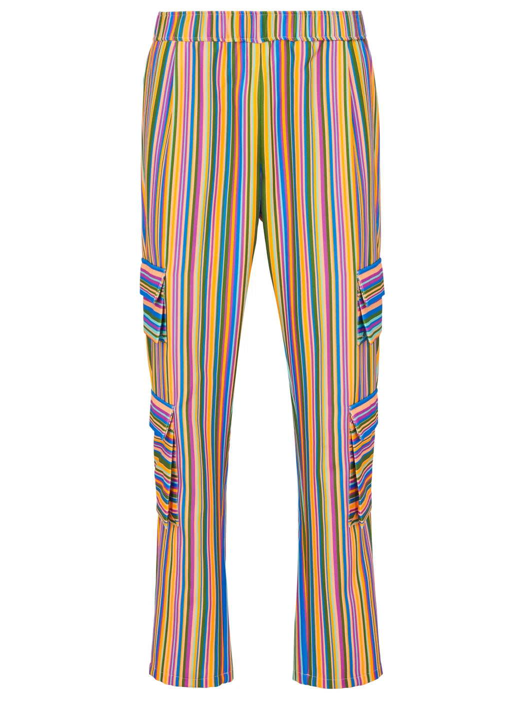 marcel-ostertag-cargohose-streifen-multicolor-baumwollmix image 1