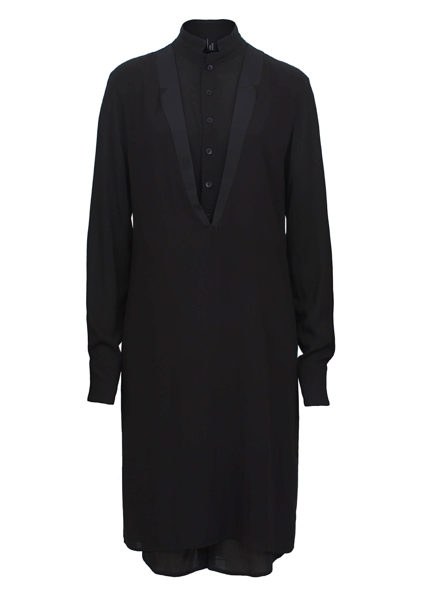 esther-perbandt-double-collar-kleid-schwarz-viskose-locker image 5