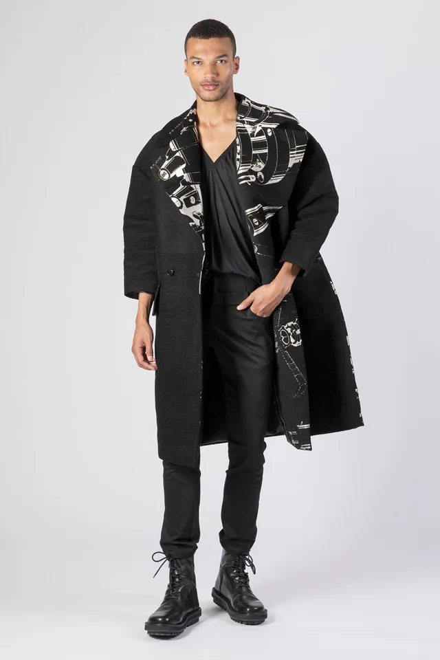 esther-perbandt-dream-machine-mantel-herren-schwarz-wolle-oversize image 1