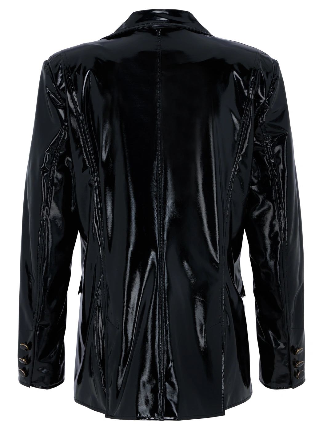 marcel-ostertag-lack-blazer-schwarz-doppelreiher-unisex image 2